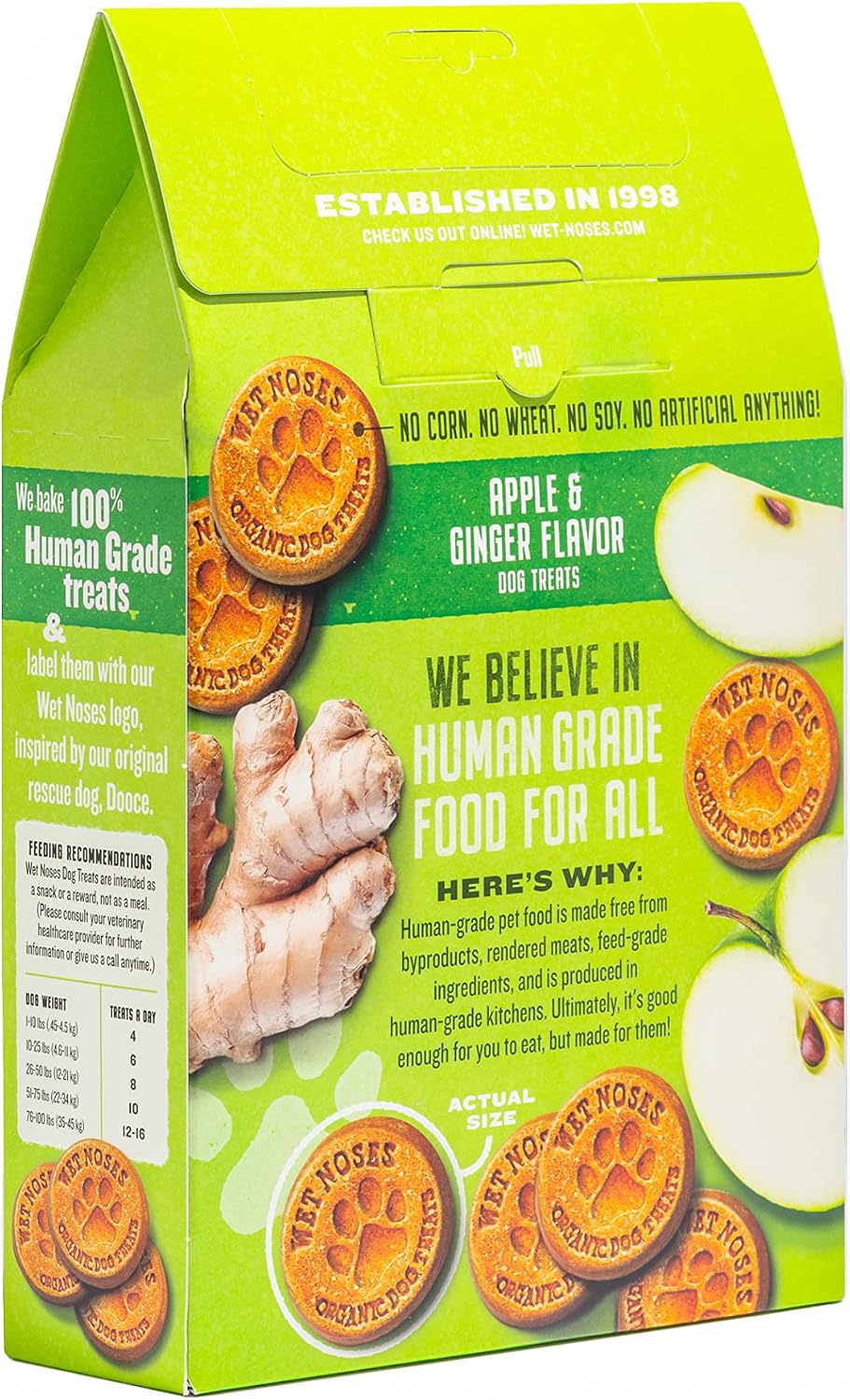 Wet Noses Organic Crunchy Dog Treats – All-Natural, Human-Grade, Non-GMO, Healthy Training & Delicious Snacks for Dogs