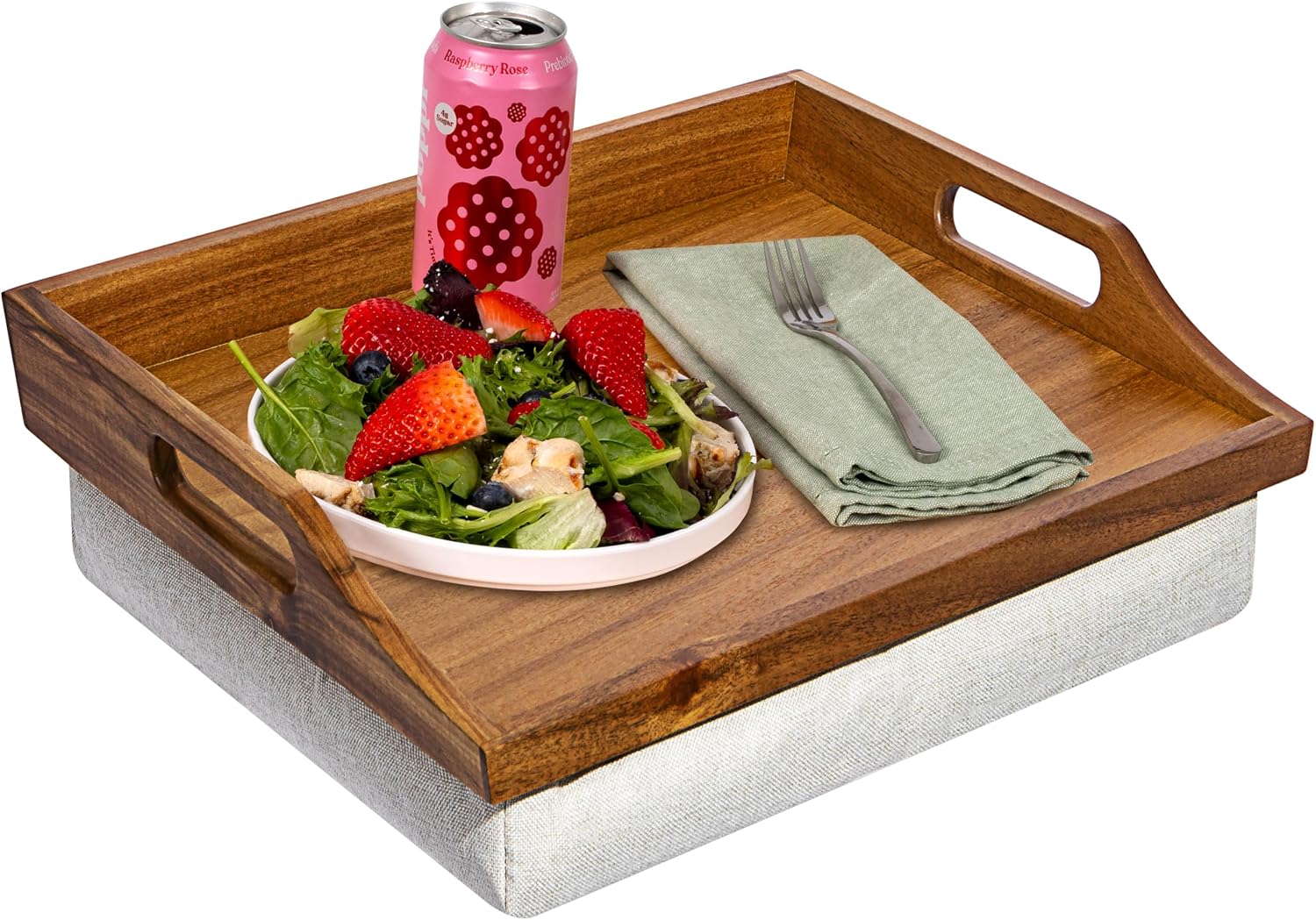ROSSIE HOME Wood Lap Tray – Natural Acacia, Fits 15.6” Laptops