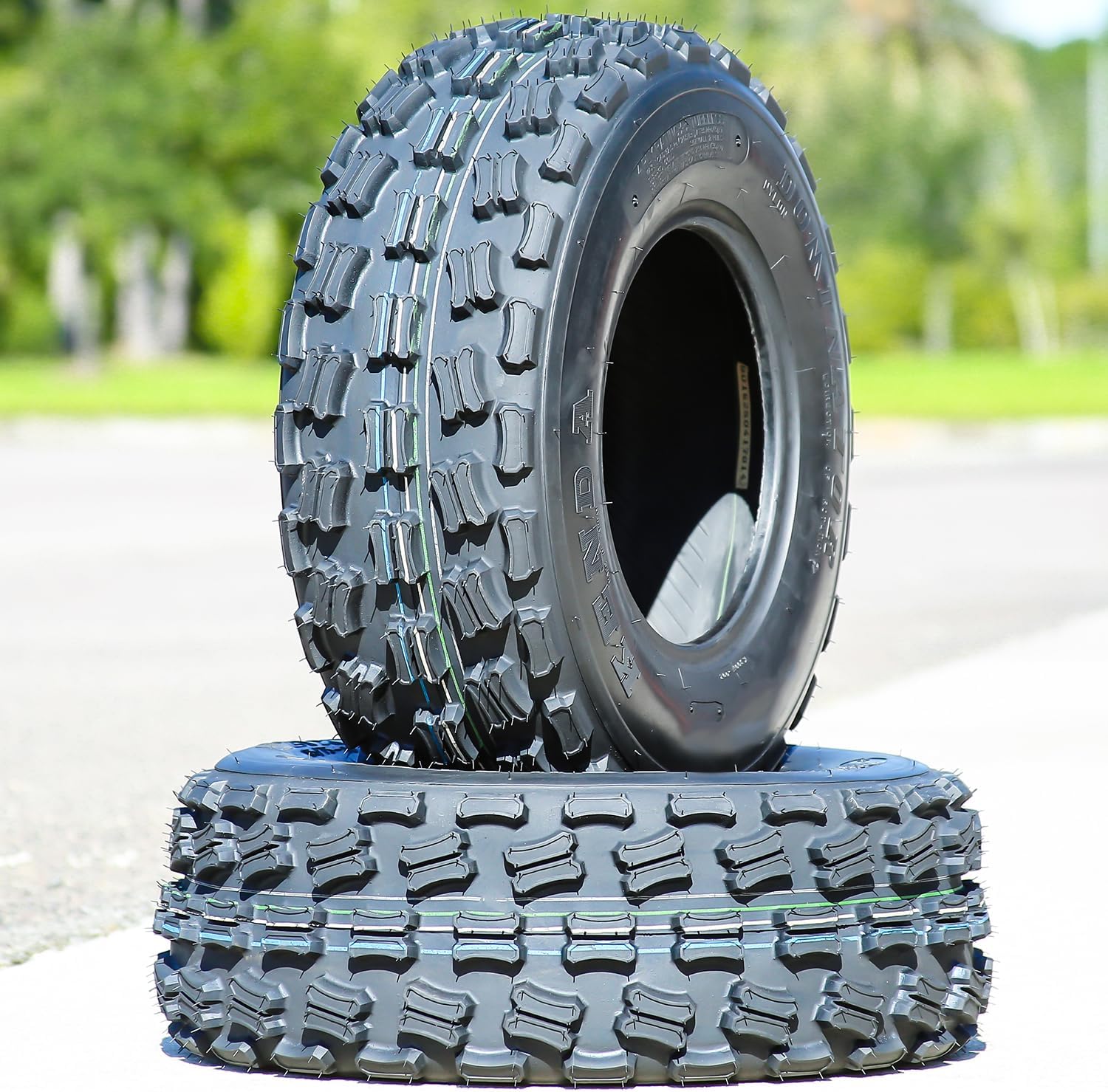 Kenda Dominator K300 ATV Tire - 22X8-10 | ATV & UTV All Terrain All Season Traction 31F Rated 4 Ply Bias Construction Black Sidewall Tire