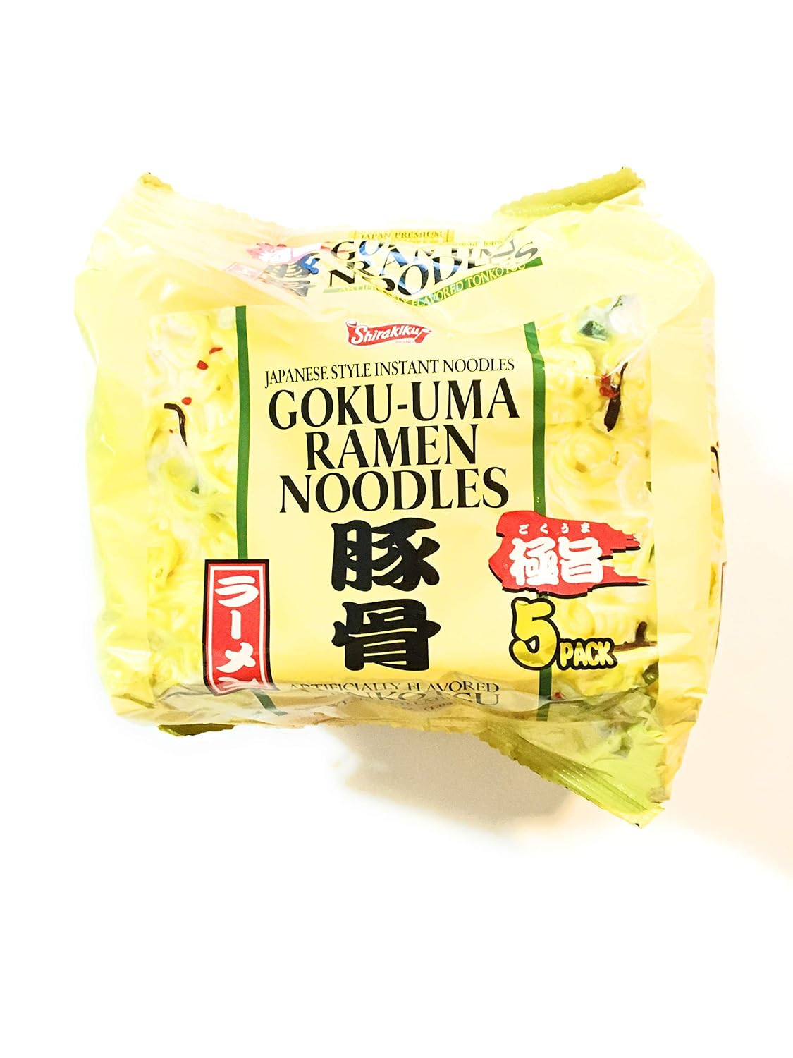 Shirakiku Goku-uma Japanese Style Instant Noodles | Tonkotsu Flavor Authentic Ramen Noodles | Savory Broth