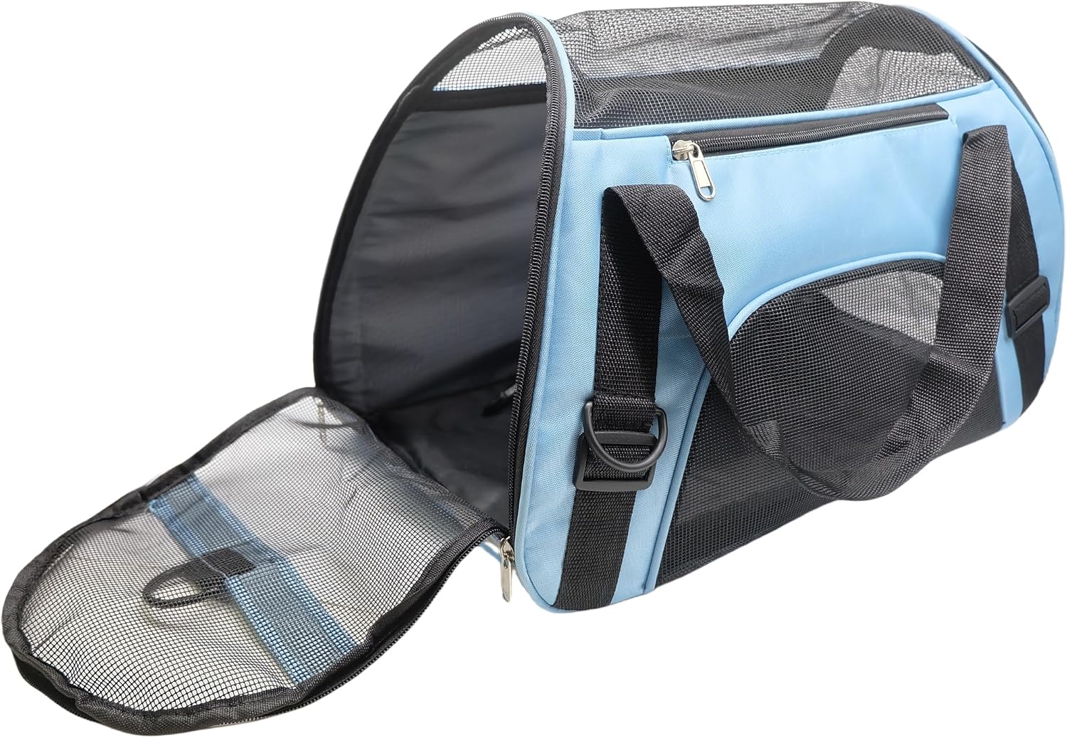 ZaneSun Cat Carrier,Soft-Sided Pet Travel Carrier for Cats,Dogs Puppy Comfort Portable Foldable Pet Bag Airline Approved (Small Blue)