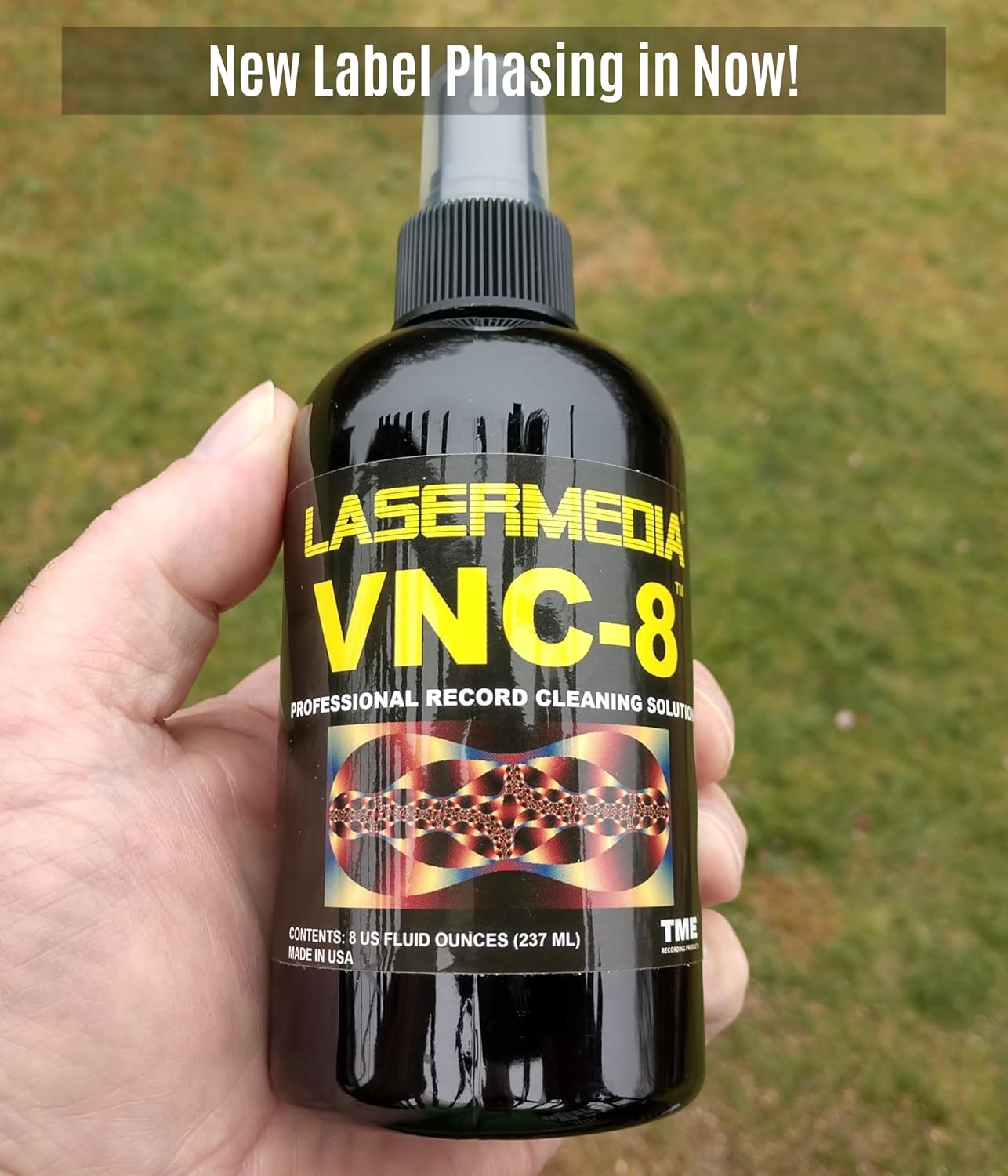 TME Vinyl Record Cleaning Solution Fluid Professional Residue Free 8 Oz (237 ML) Spray Bottle VNC-8 Formulated and Made in USA