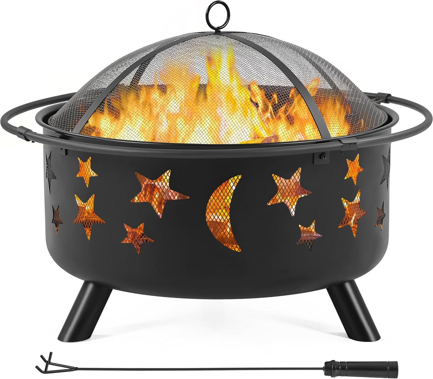 Yaheetech 30in Fire Pits for Outside Wood Burning Outdoor Fireplace