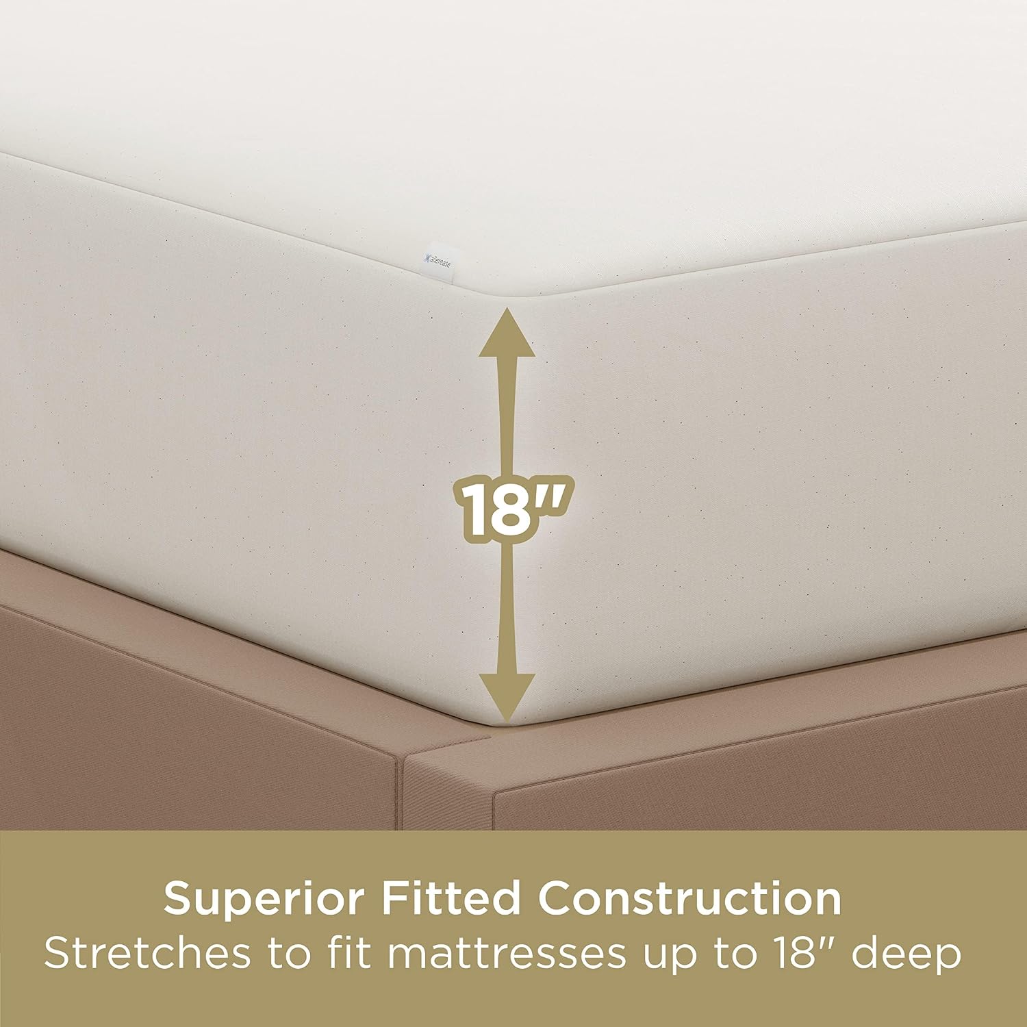 AllerEase Organically Grown Cotton Waterproof Mattress Pad Full