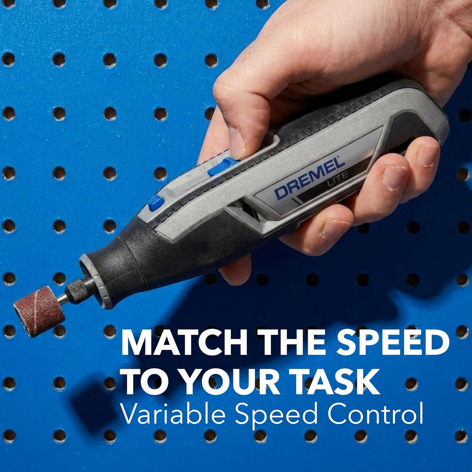 Dremel Lite 7760 N/10 4V Cordless Rotary Tool Kit with Variable Speed, USB Charging, Easy Accessory Changes - Ideal for Light-Duty DIY & Crafting