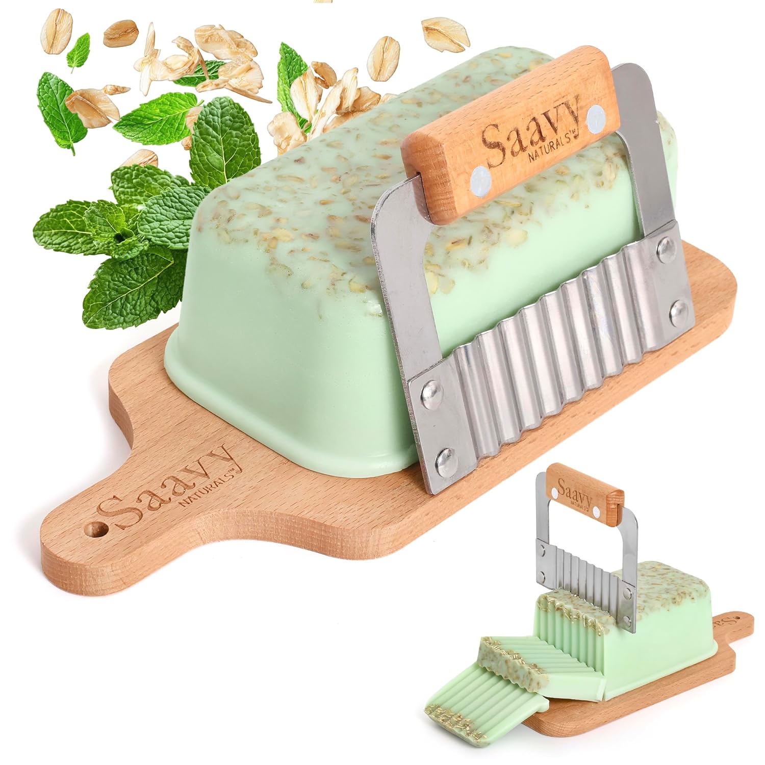 Saavy Naturals Hydrating & Purifying Mini Soap – Plant-Based, Nourishing & Moisturizing Bar Soap Gift Set for Men & Women – Mini Square Shaped Artisan Bar Soaps, 10 pack
