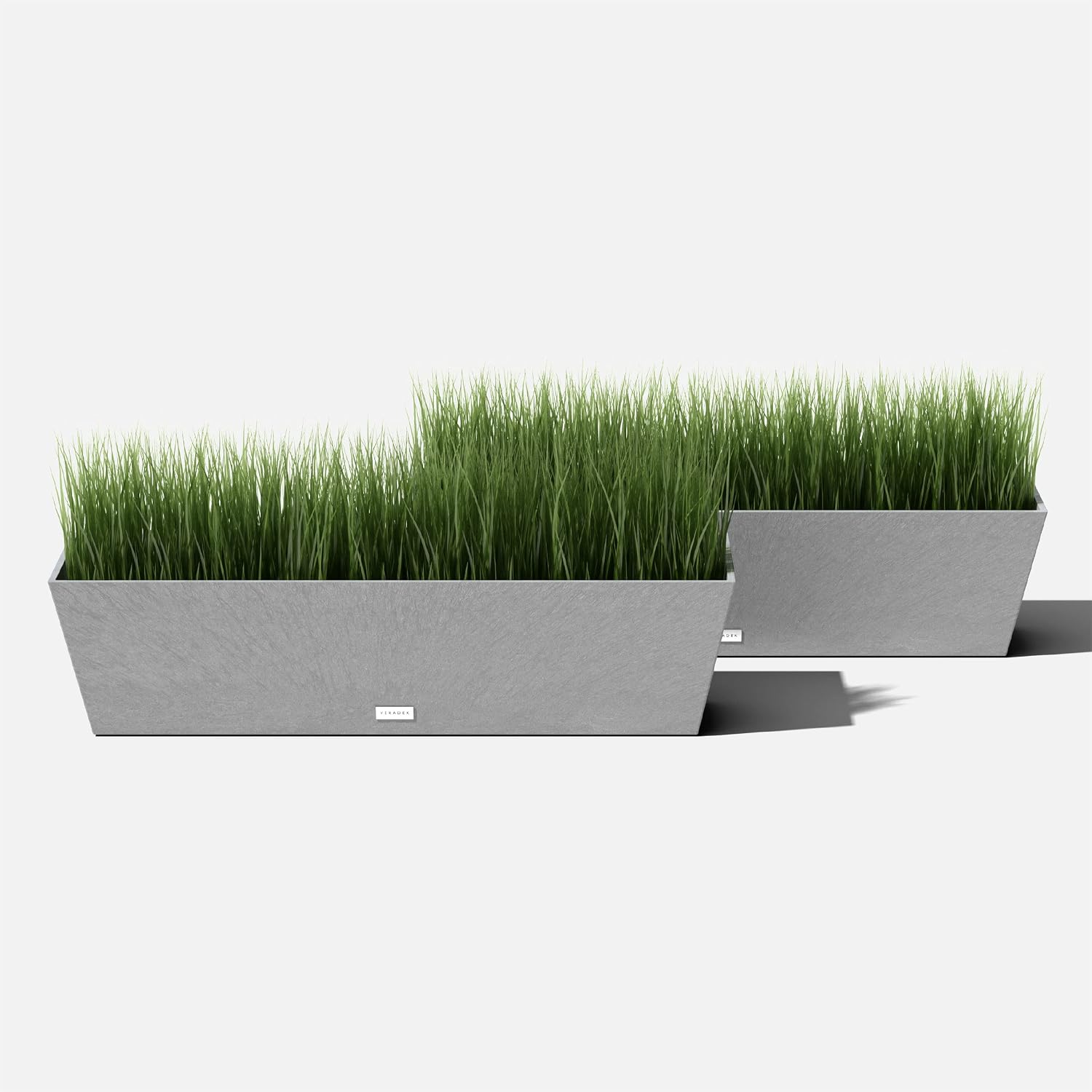 Veradek Pure Series Window Box Planter - Tapered Outdoor Planter | Made From Durable Plastic With Pre-Drilled Drainage Holes. Modern Patio/Tabletop Décor for Plants and Flowers