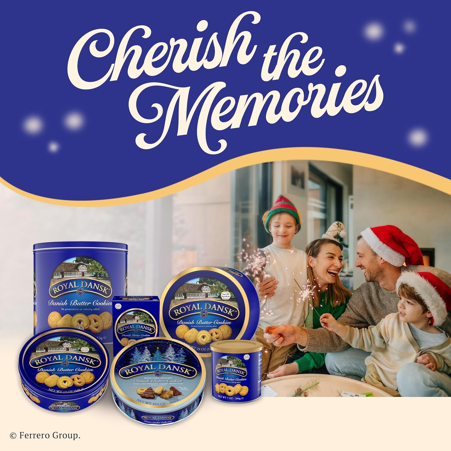 Royal Dansk Butter Cookies, Premium Assorted Cookies Made with Real Butter, Great for Sharing and Hosting, 12 oz
