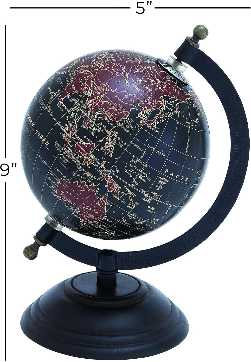 Deco 79 Mango Wood Globe, 6" x 5" x 8", Cream