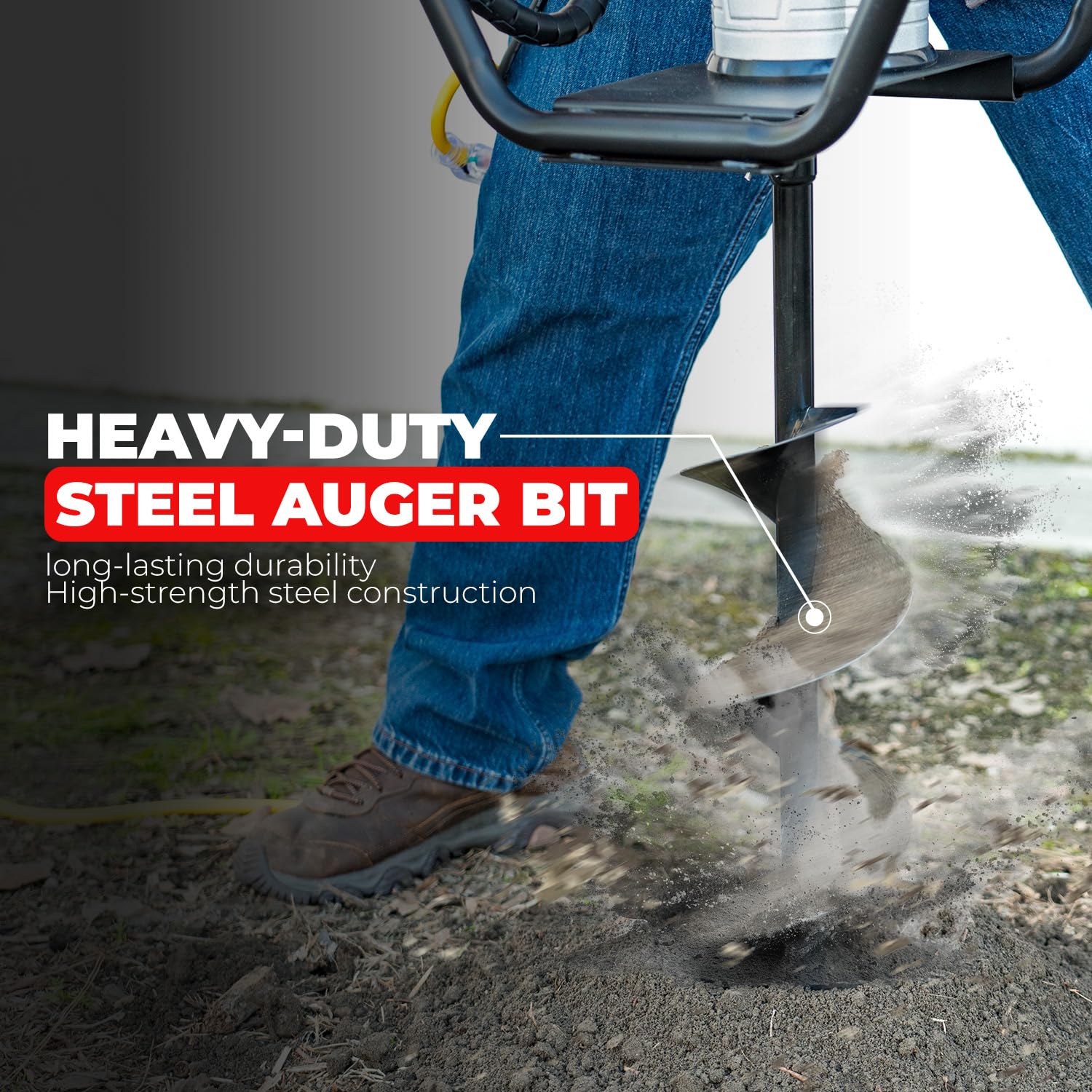 XtremepowerUS 1500W Electric Post Hole Digger Earth Auger with Reverse Function Dig Hole Fence Post Hole Digging