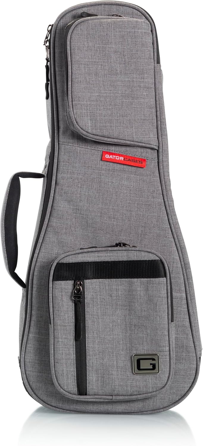 Gator Cases Transit Series Lightweight Bass Guitar Gig Bag with Back Pack Straps and Rubberized Base, Tan Exterior (GT-BASS-TAN)