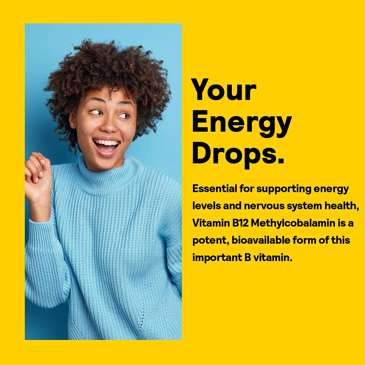 Nature's Life B12 Drops 5000 mcg - Vitamin B12 Methylcobalamin - Liquid B12 Supplement for Energy Metabolism, Nerve Function and Red Blood Cell Support Natural Mixed Berry, Sugar Free (200 Serv, 4oz)