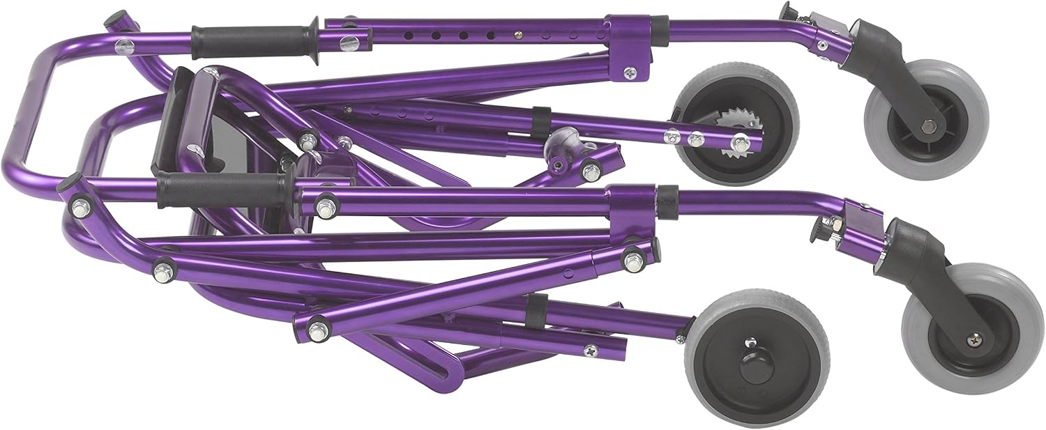 Inspired by Drive Nimbo 2G Posterior Walker with Seat, Wizard Purple, Small | Lightweight Posterior Walker with Padded Seat Lets Users Rest and Move Safely with Adjustable, Sturdy Support