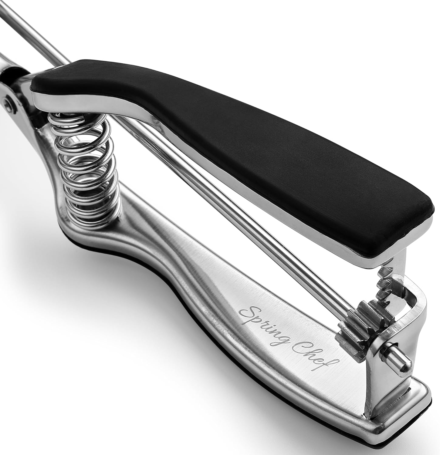 Spring Chef Medium Stainless Steel Cookie Scoop, #40, 1.7 Tablespoon, Black