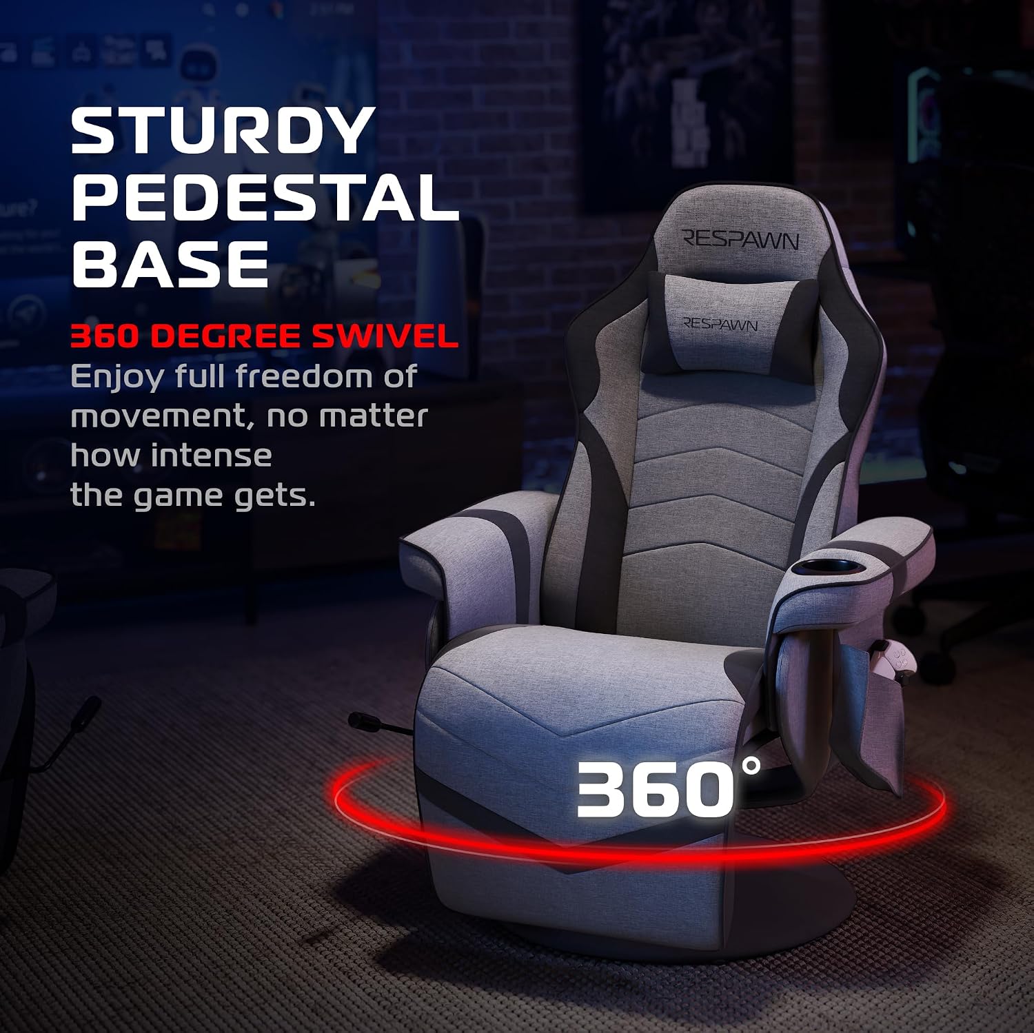 Respawn 900 Gaming Recliner Chair with Footrest, Cup Holder and Swivel