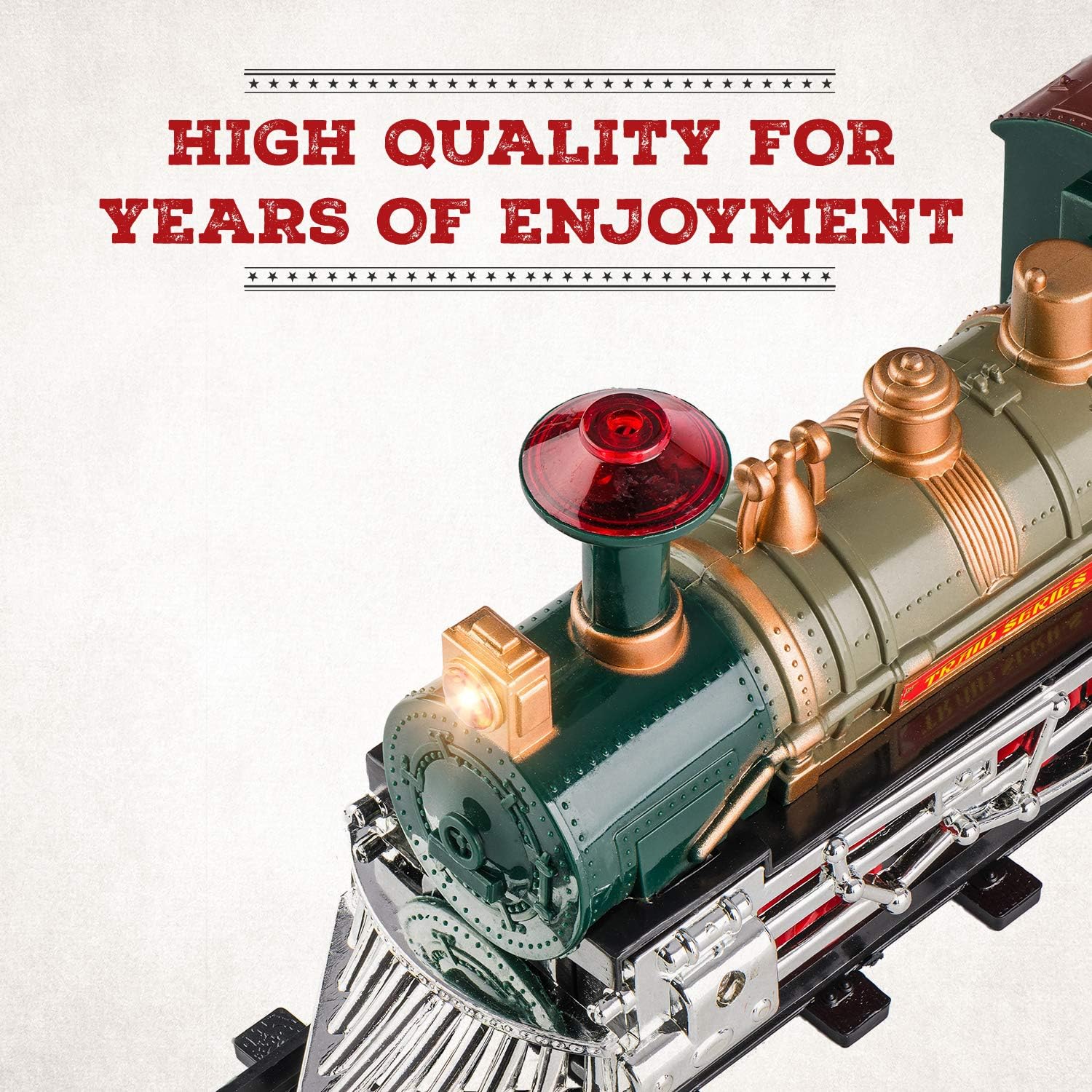 Electric Train Set for Kids Ages 4-8 | Train Set for Kids Ages 4-8 | Battery Powered Trains Sets with Lights & Sounds, Steam Locomotive Engine