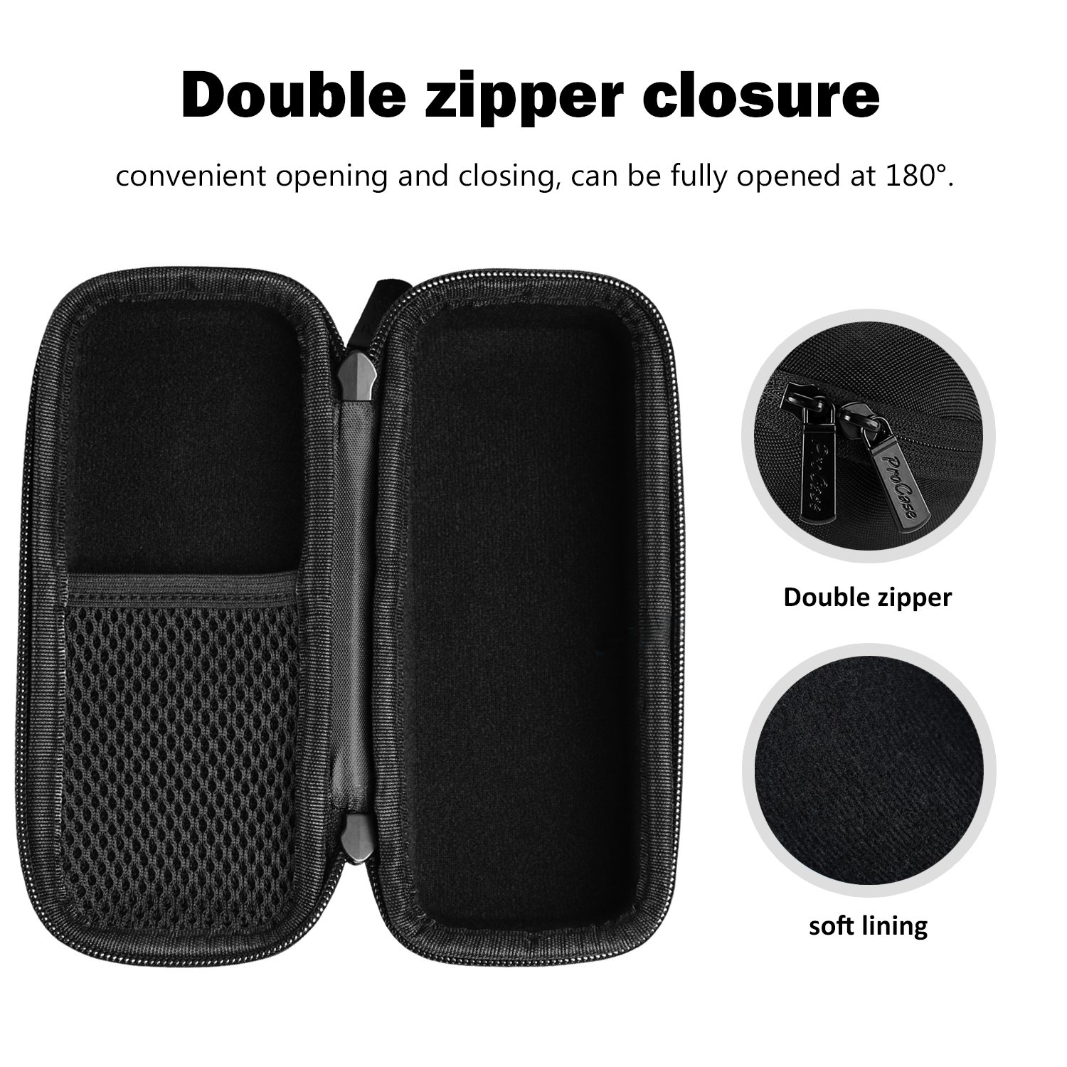 ProCase Hard Travel Case for Electric Trimmer & Shaver -Black | Fits QP2520 QP2530 QP2620 QP2630, Portable Organizer Carrying Bag
