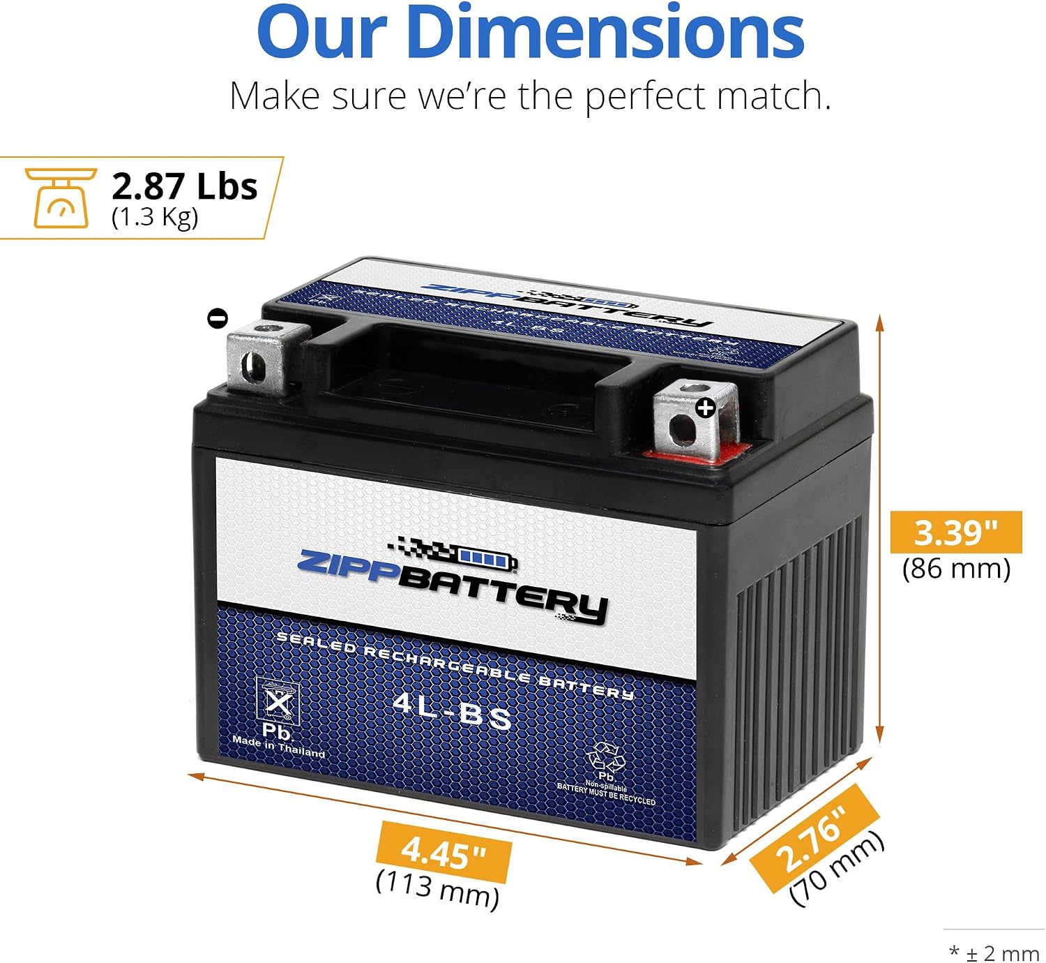 ZIPPBATTERY YTX30L-BS 12V 385 CCA AGM – Maintenance-Free 30Ah Battery for Harley, ATV, UTV, Jet Ski – T3 Nut & Bolt Terminal – Fits Harley Road King, Polaris Sportsman 850, Can-Am Outlander