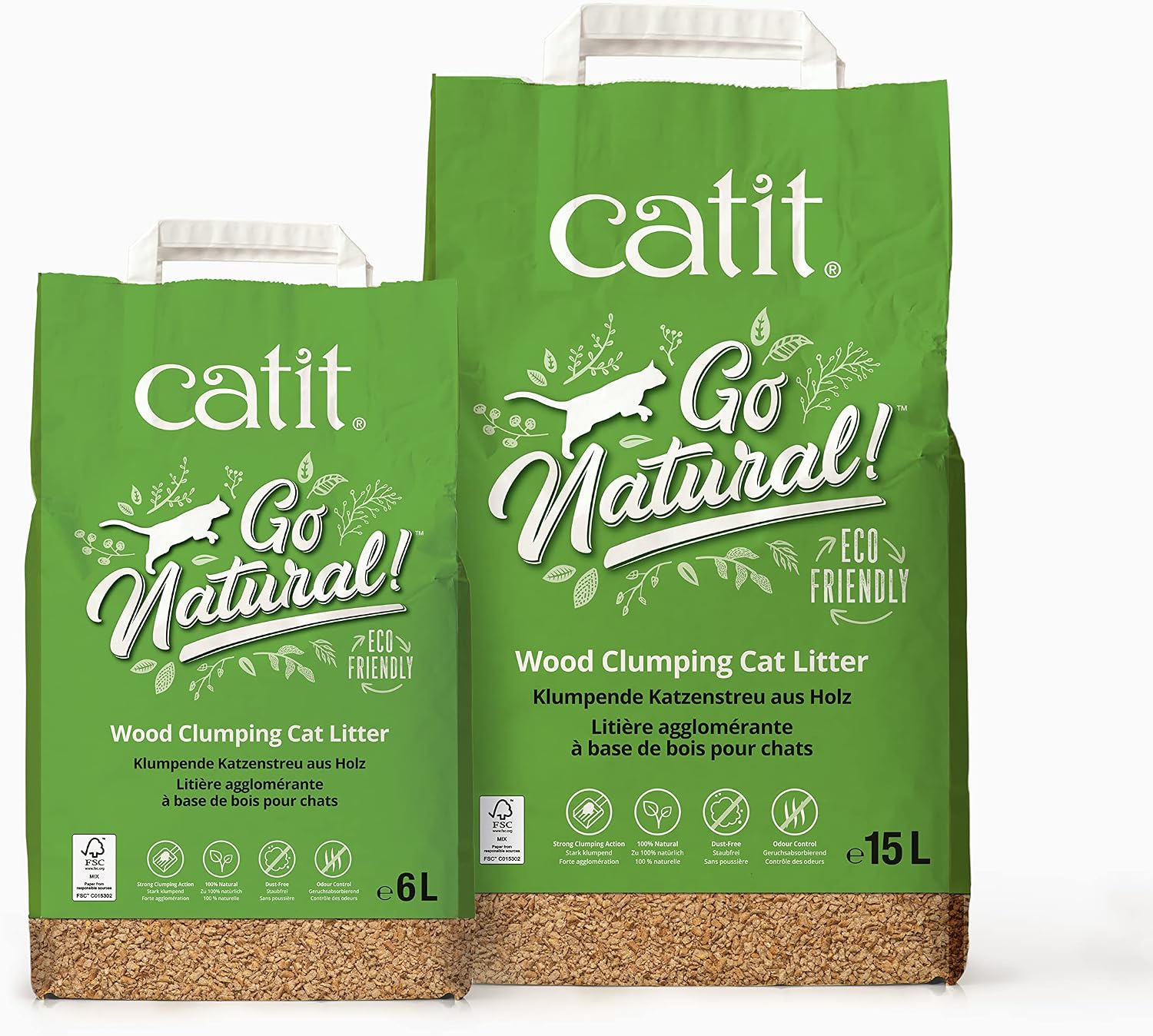 Catit Go Natural Wood Clumping Cat Litter 6.4 lb
