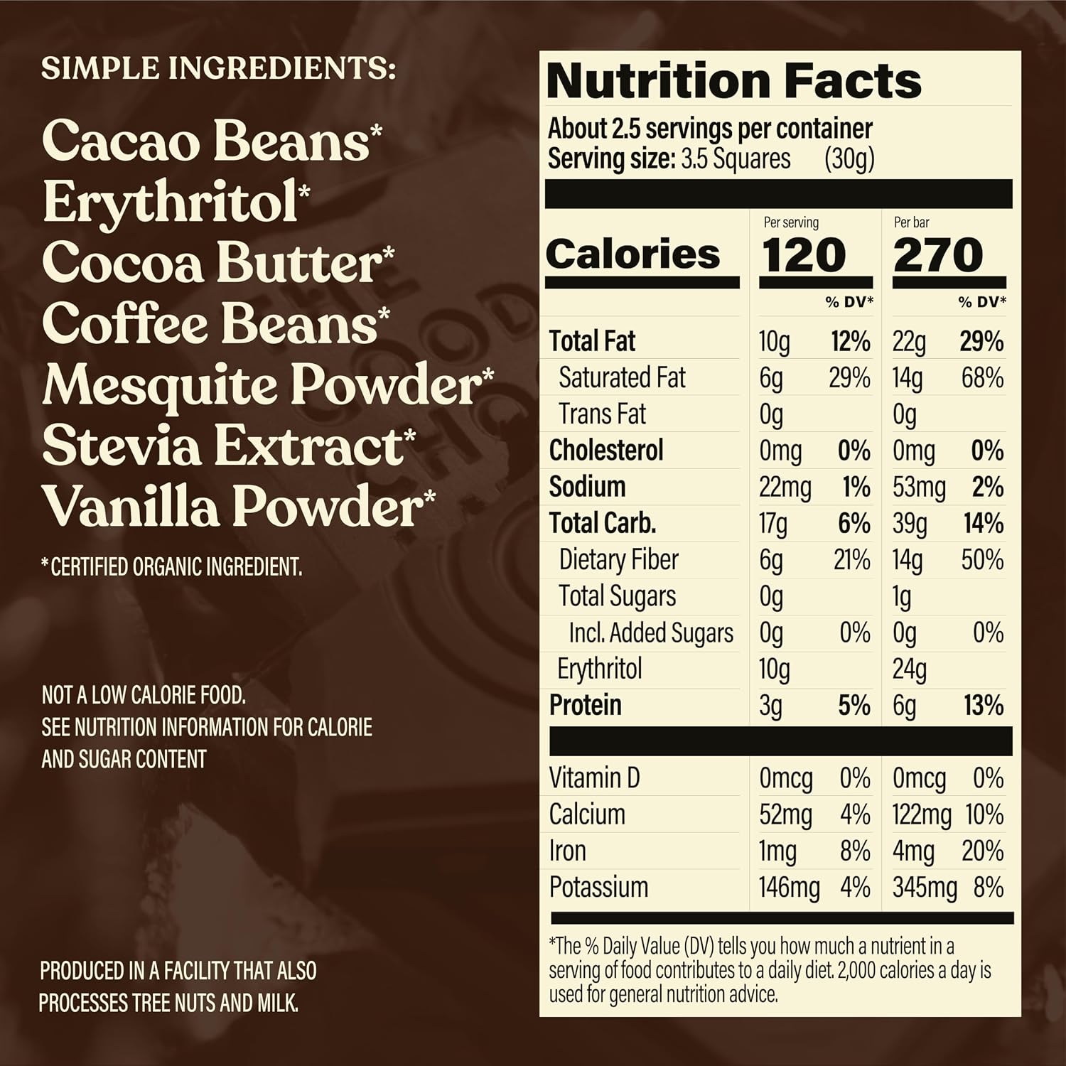 THE GOOD CHOCOLATE – Dark Chocolate Bars with Zero Sugar & Lower Net Carbs – Keto Chocolate Bar with Lower Calories, All Natural and Non-GMO Keto Snacks, 2.5 oz (6 Bars Value Pack)