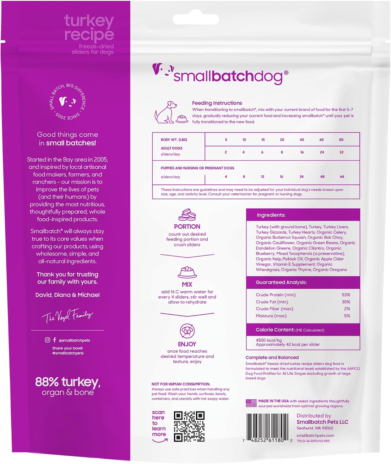 smallbatch Freeze Dried Raw Dog Food, Grass-Fed Beef Recipe, 14 oz | High Protein Dog Food, Grain-Free, Single Protein, for Picky Eaters, Hydrate & Serve, All Life Stages, Puppies & Adult Dogs