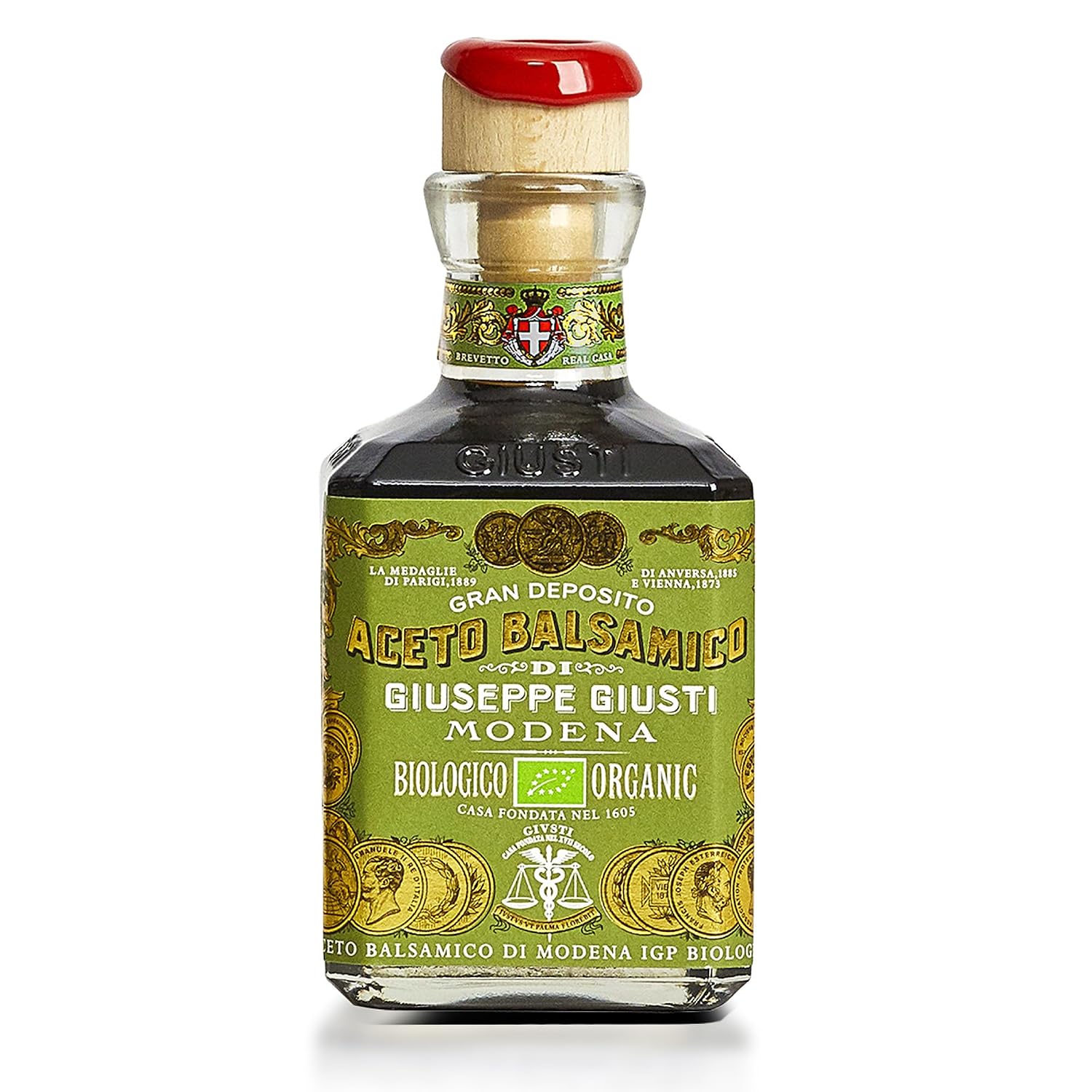 Giusti White Vinegar Dressing – White Condiment for Cooking and Finishing Dishes such as Salads, Vegetables, or Fish, Made in Italy with Balsamic Vinegar of Modena – 8.45 fl oz (250 ml) - Pack of 1