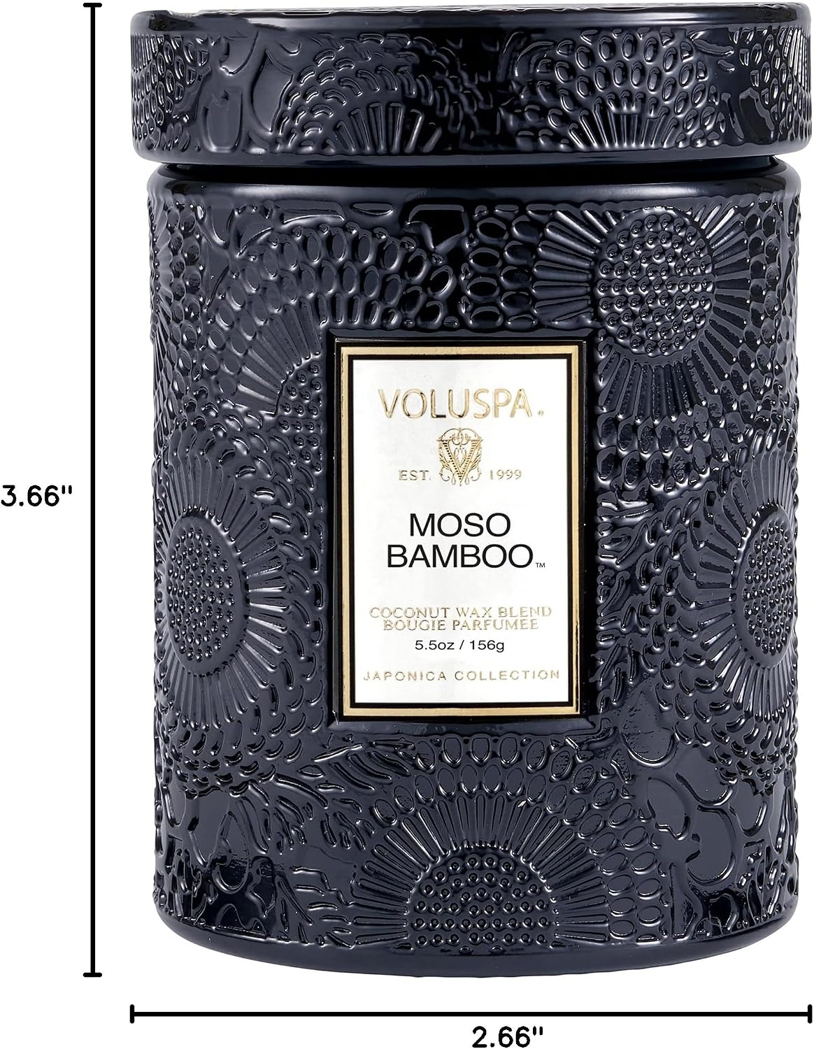 Voluspa Baltic Amber, Small Candle Jar, 5.5 oz, 50 Hour Burn Time, Coconut Wax for Clean Burning, Handcrafted in the USA