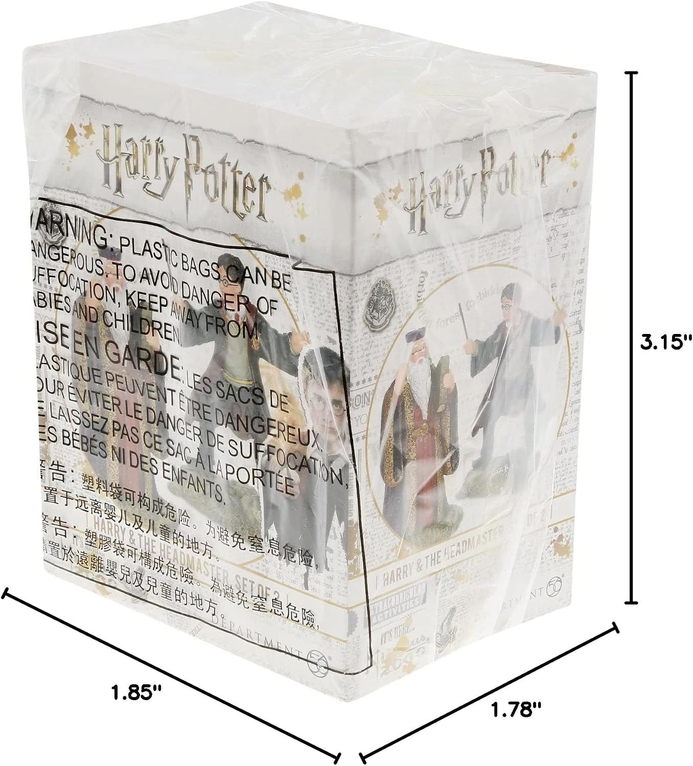 Department 56 Harry Potter Village Accessories Harry and Headmaster Figurine, Set of 2, 3.15" (6002314)
