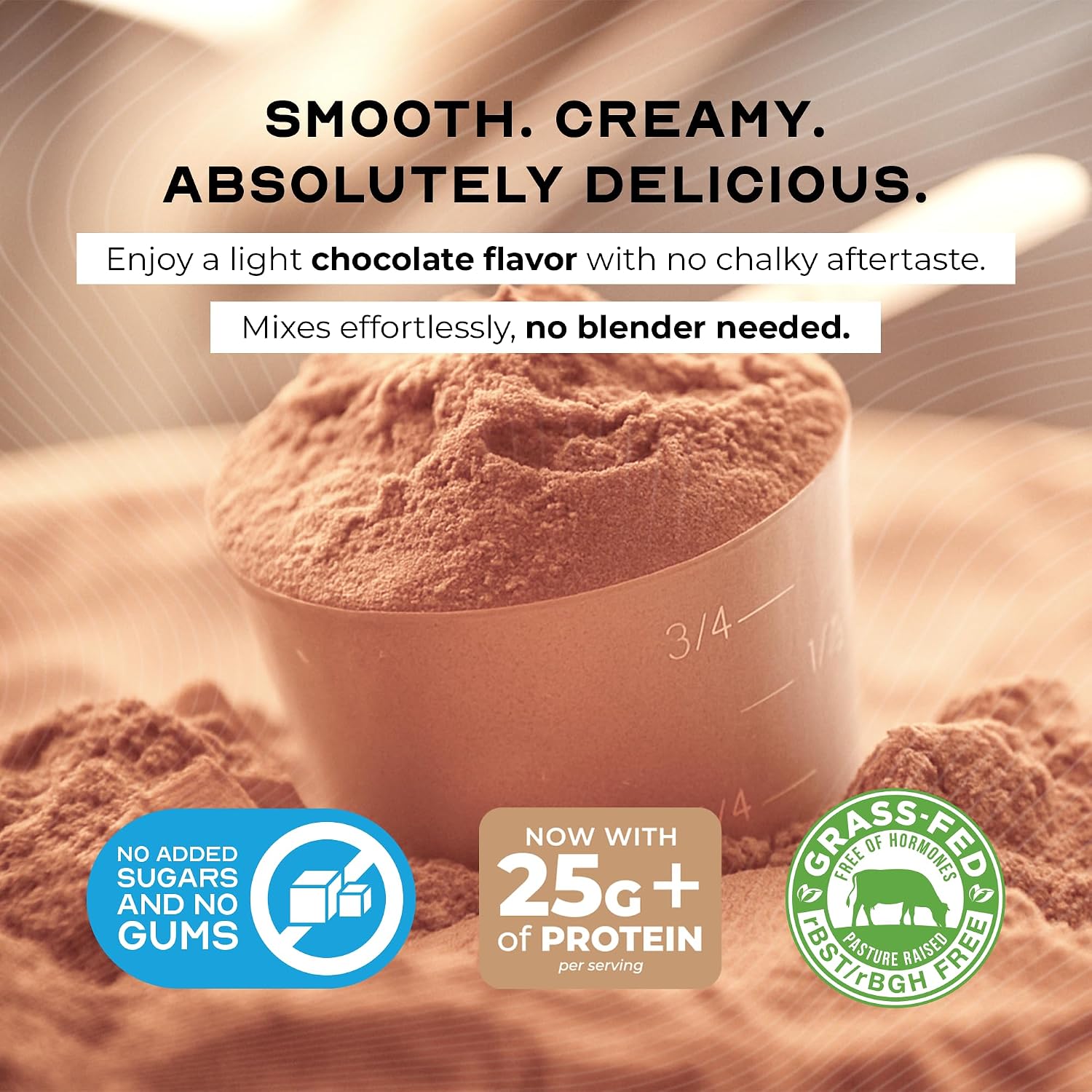 Muscle Feast Grass-Fed Whey Protein Isolate Powder, Chocolate (2lb) | All Natural Hormone Free Pasture Raised, Whey Isolate Protein for Men & Women, Clean, Non-GMO, Delicious Isolate Protein