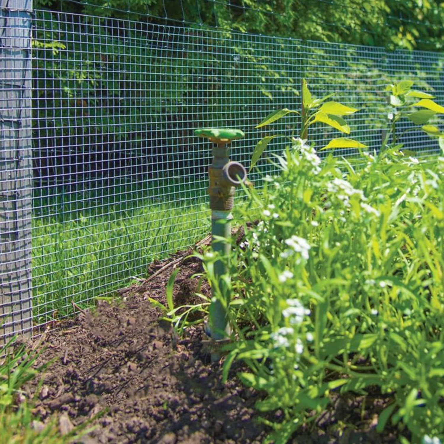 YARDGARD 1/2 Inch Mesh Welded Wire Fence, Hardware Cloth, 19 Gauge Galvanized Steel For Garden Protection, Cage Fencing, Chicken and Rabbit Barriers, and Crafts, 36 Inches x 5 Feet