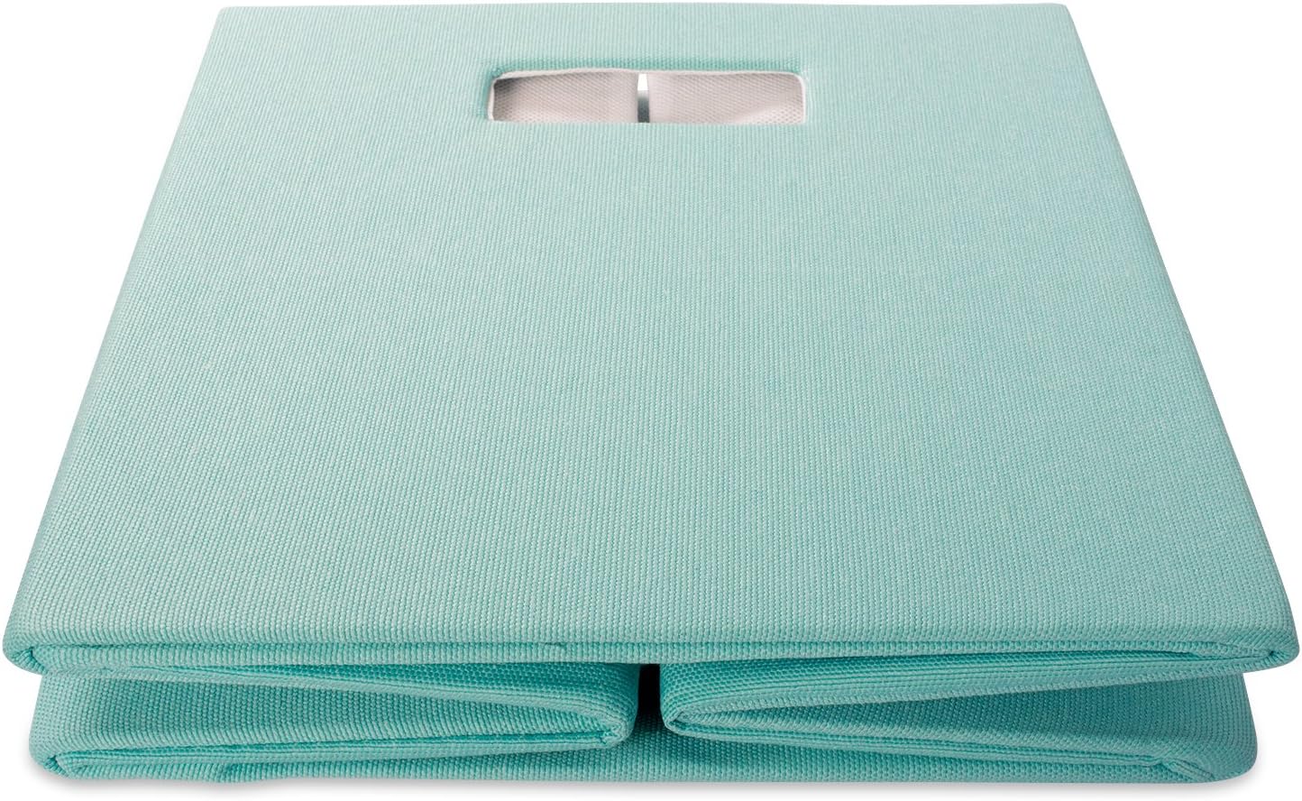 DII Fabric Storage Cube Organizer Bin 13x13x13 Foldable, Teal