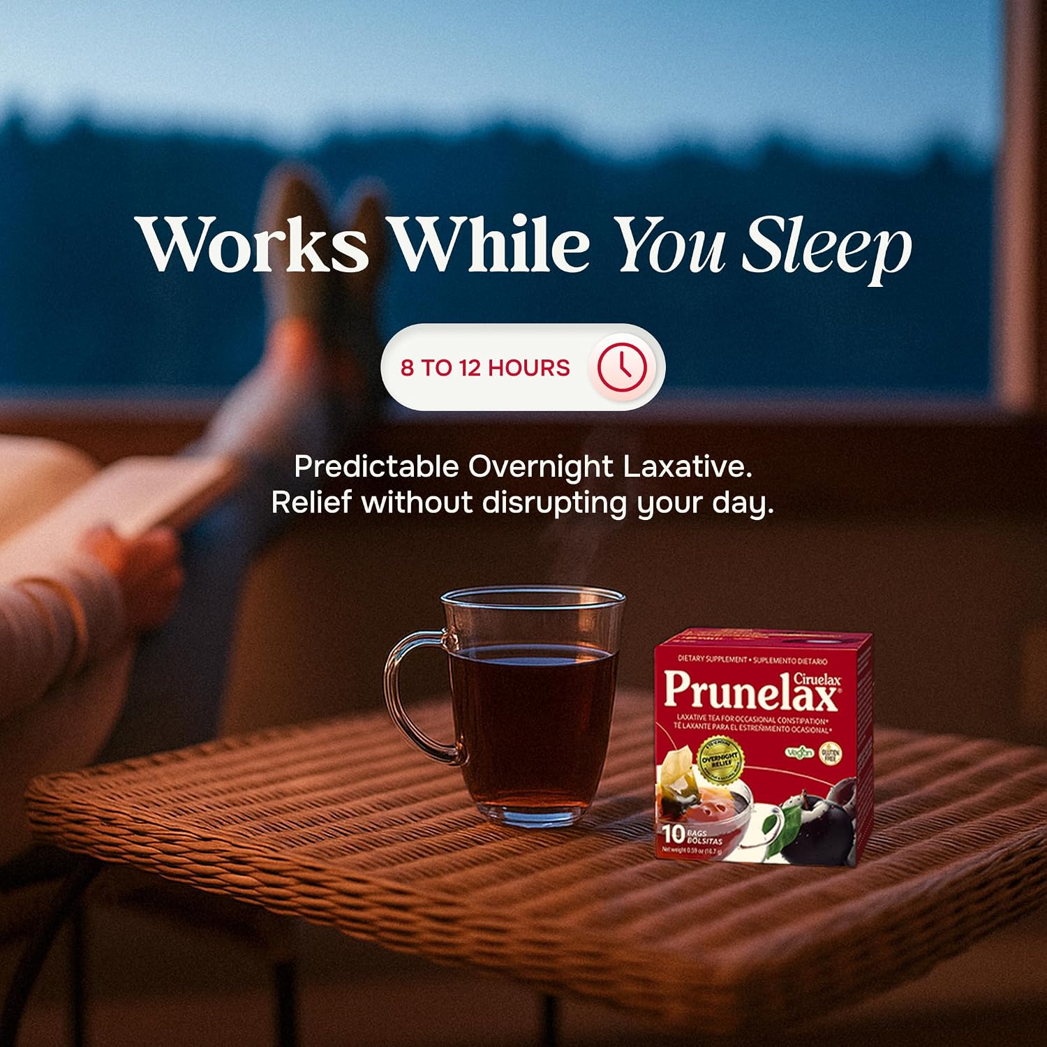 Prunelax Ciruelax Regular Strength Laxative Mini Tablets - Overnight Relief for Occasional Constipation, Senna Extract, Vegan & Gluten-Free