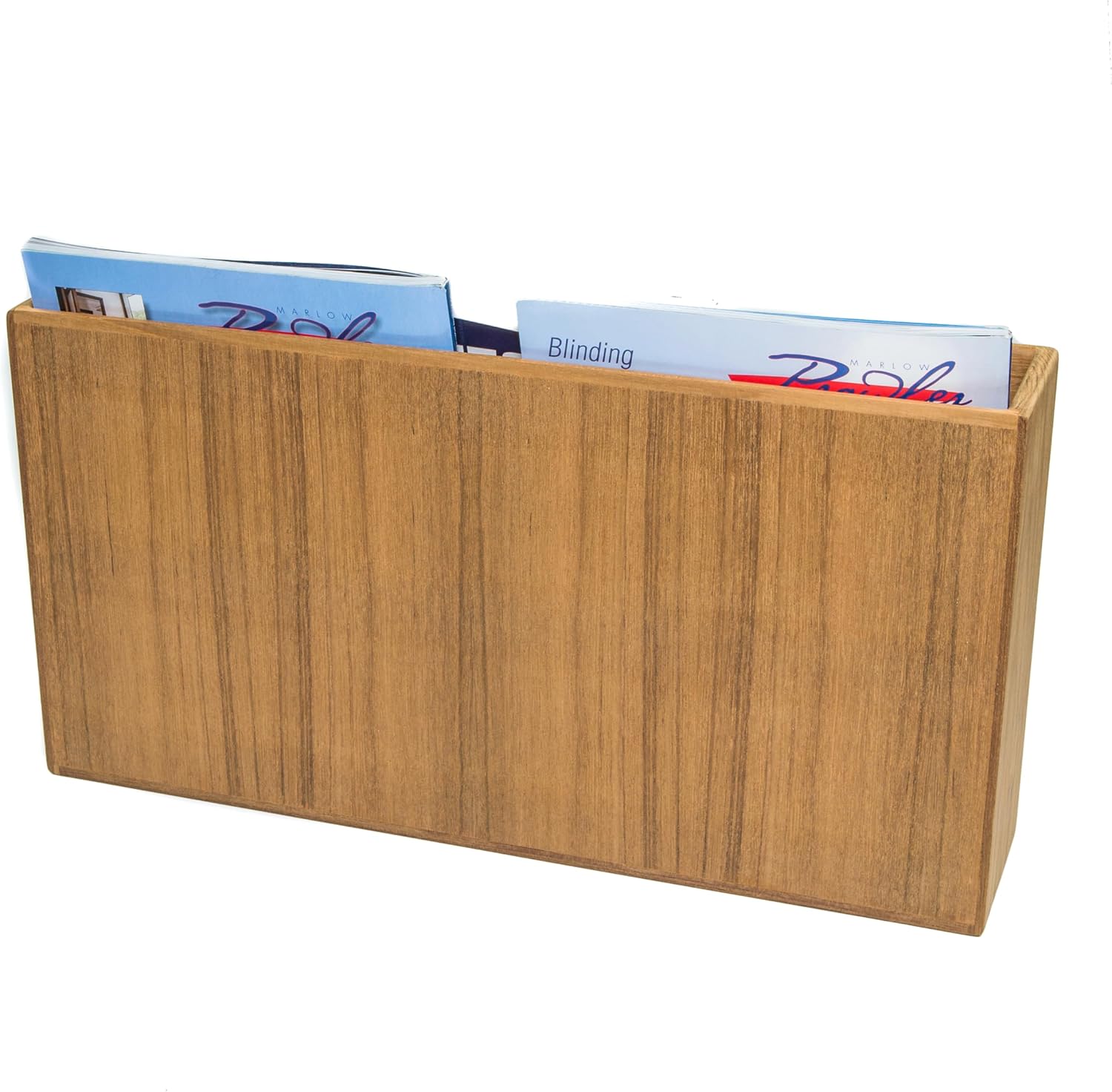 Whitecap Teak Double-Wide Magazine Rack