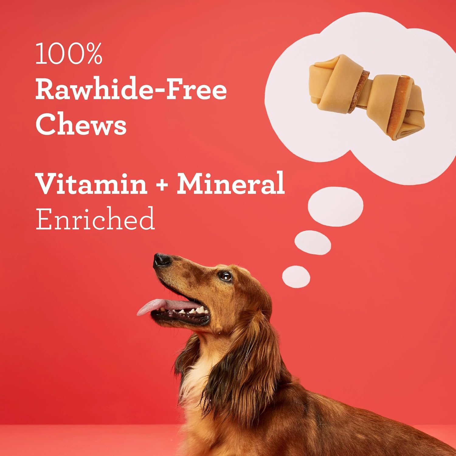 DreamBone Mini Bone Rawhide-Free Dog Treats With Real Protein, 24 Count | Daily Chew, Digests Safely and Completely, Made With Real Protein, Chicken and Veggies, For Adult Dogs