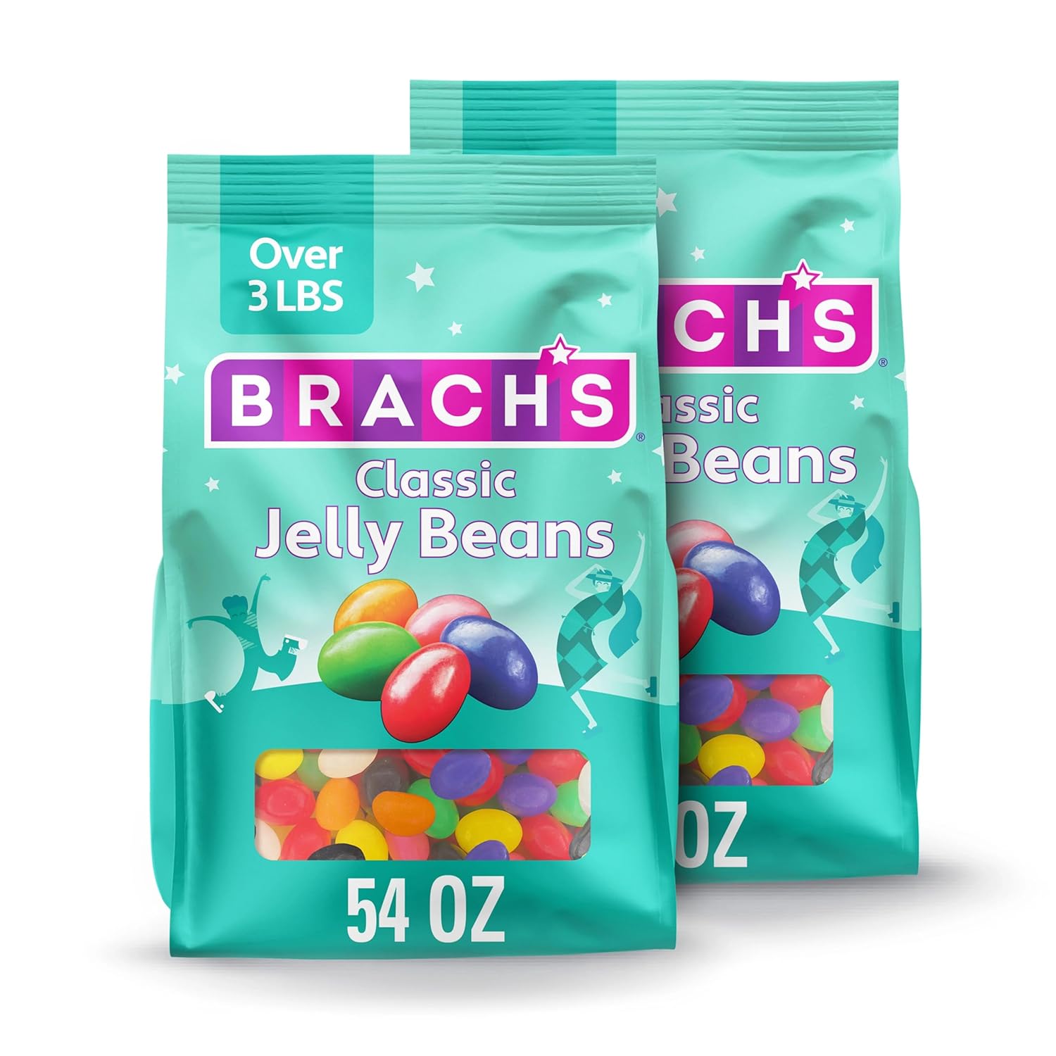 Brach's Classic Jelly Beans, Assorted Fruit Flavors, Bulk Bag, 54 oz, 2 Ct | Pineapple, lemon, lime, orange, strawberry, cherry, grape jelly beans, bulk, Easter, candy bowl, sharing