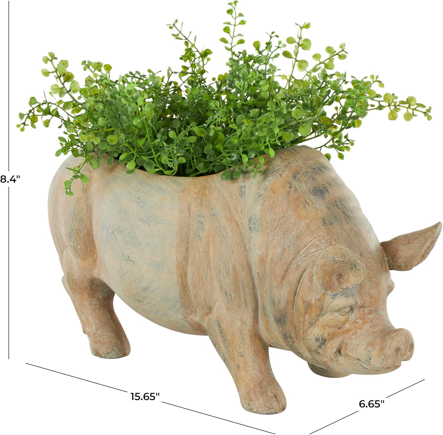 Deco 79 Metal Watering Can Indoor/Outdoor Planter, 10" x 6" x 12", Brown