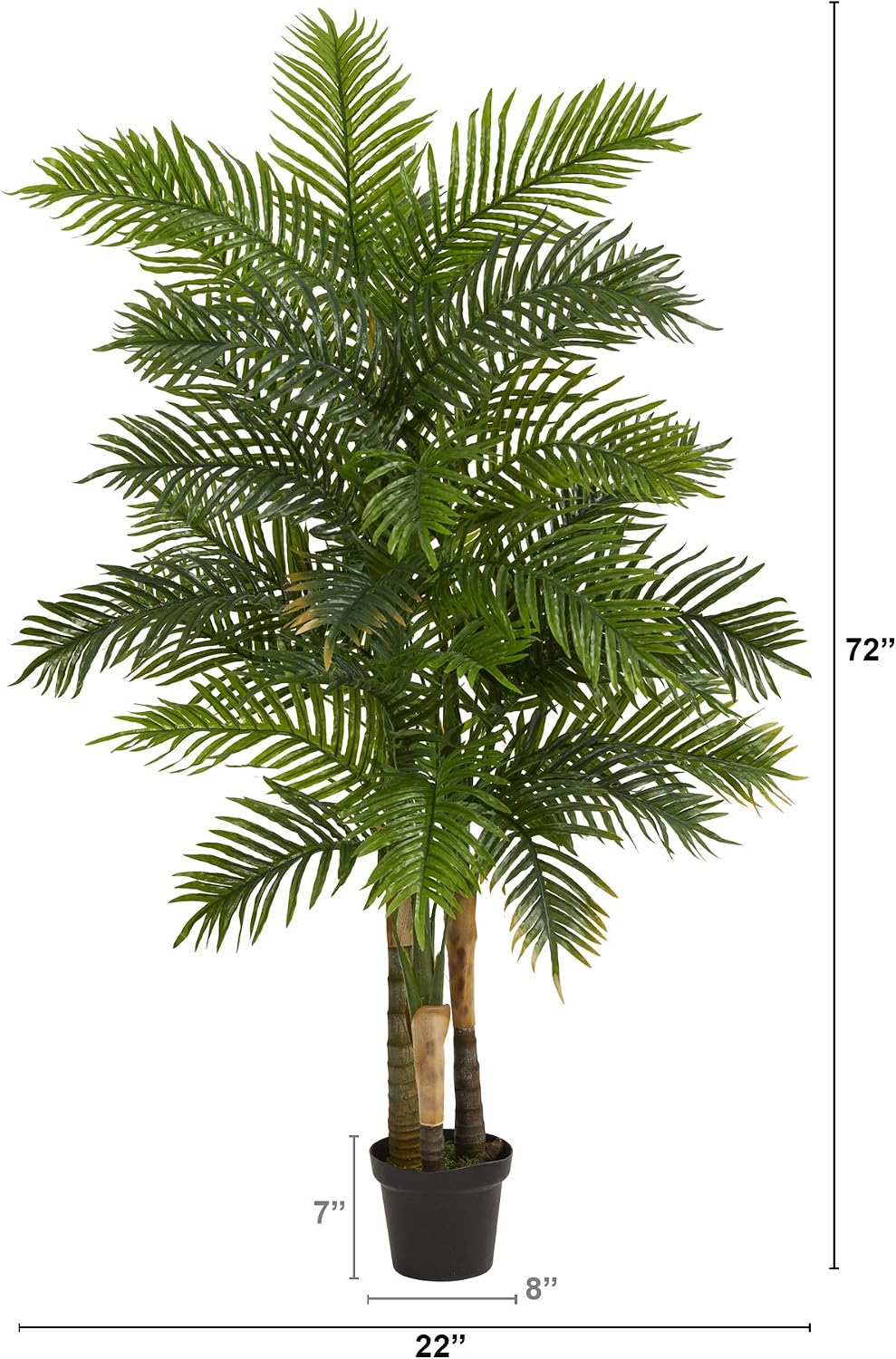 Nearly Natural 6ft. Areca Palm Artificial Tree (Real Touch)
