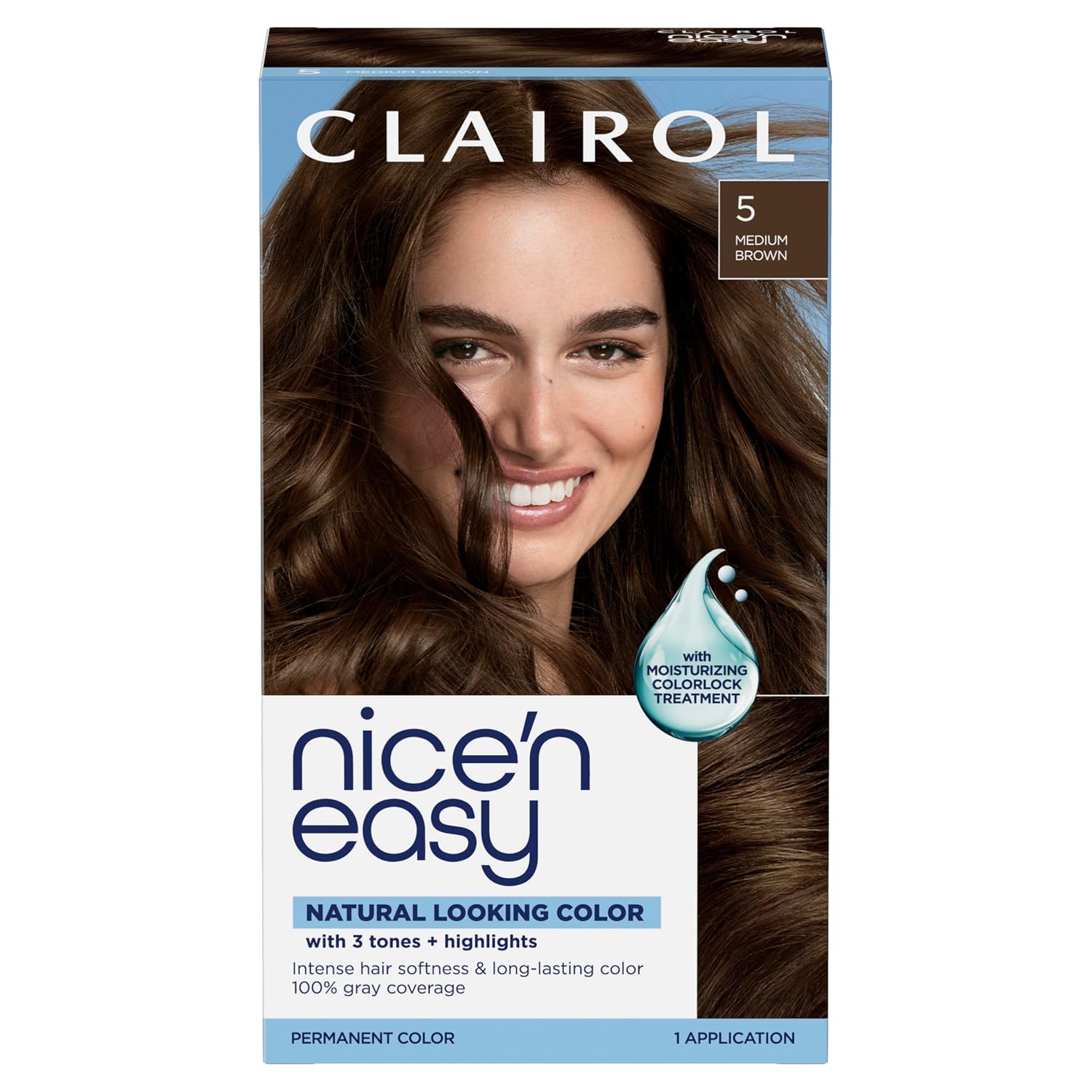 Clairol Nice'n Easy Permanent Hair Dye, 6A Light Ash Brown | Pack of 3