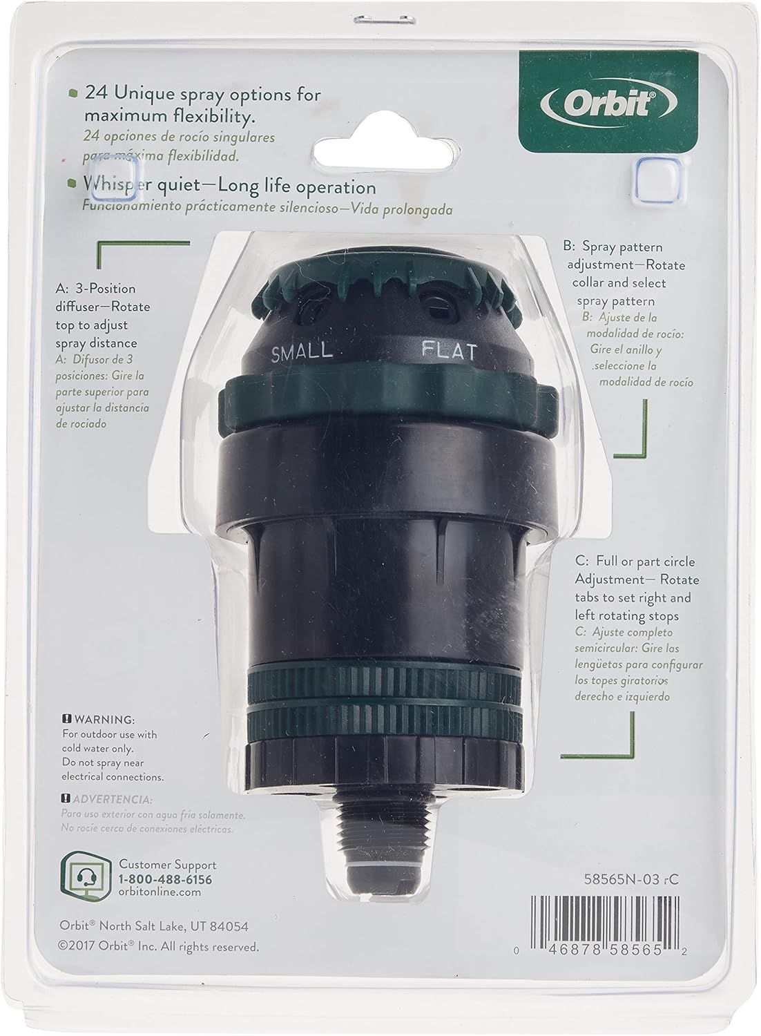 3-Pack Orbit 58565N H2O-Six Gear-Drive Sprinkler