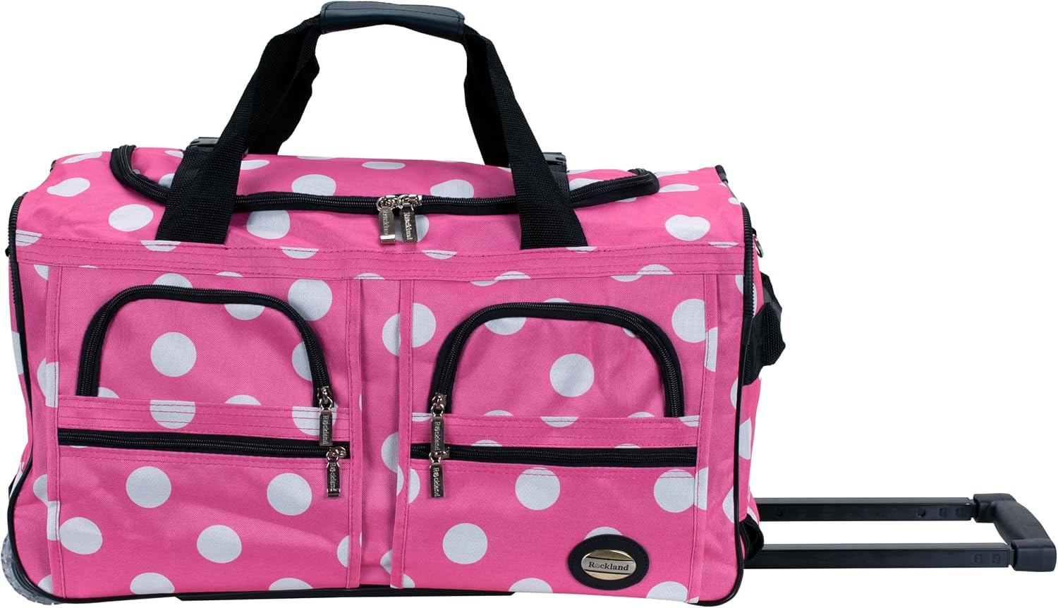 Rockland Rolling Duffel Bag, Black, 22"