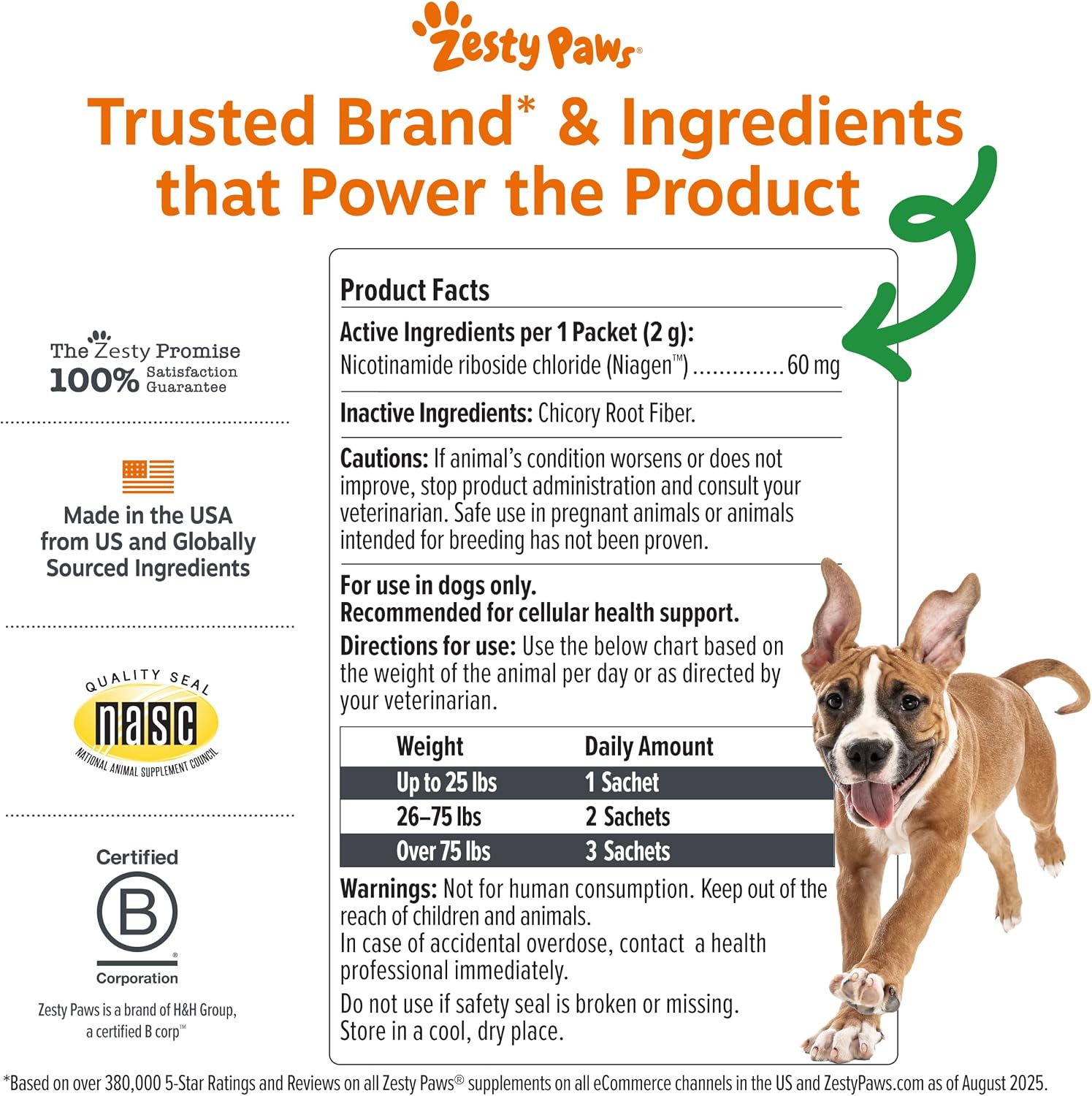 Zesty Paws Dog Multivitamin, Chewable Dog Vitamins and Supplements for Hip & Joints, Skin & Coat, Omega 3 Fish Oil for Dogs- Senior & Puppy Multivitamin- Chicken- 90ct