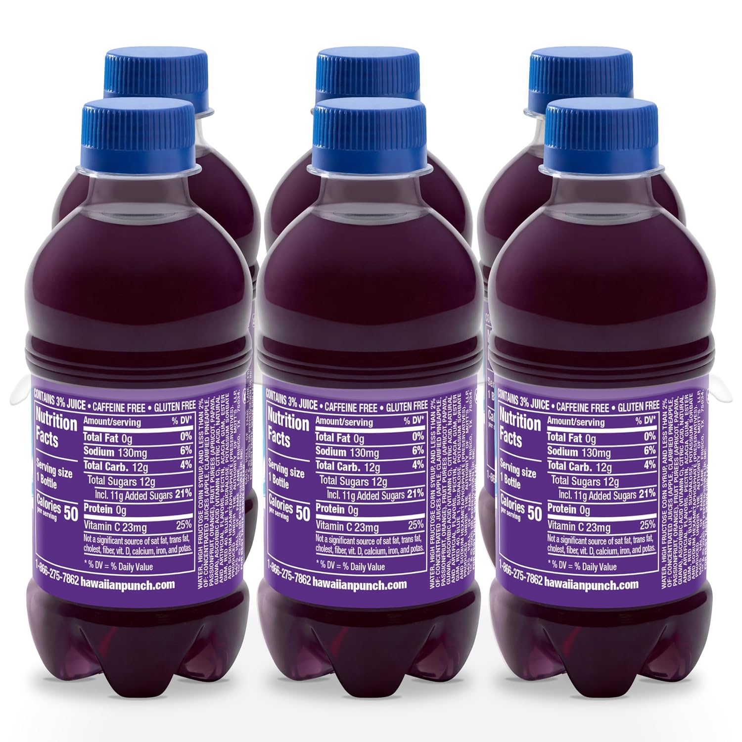 Hawaiian Punch Polar Blast Fruit Juice Drink, 10 Fl Oz Bottles, 24 Count (4 Packs Of 6), Ready-to-drink, On-the-go, Caffeine-free, Carbonation-free, Gluten-free, Excellent Source Of Vitamin C