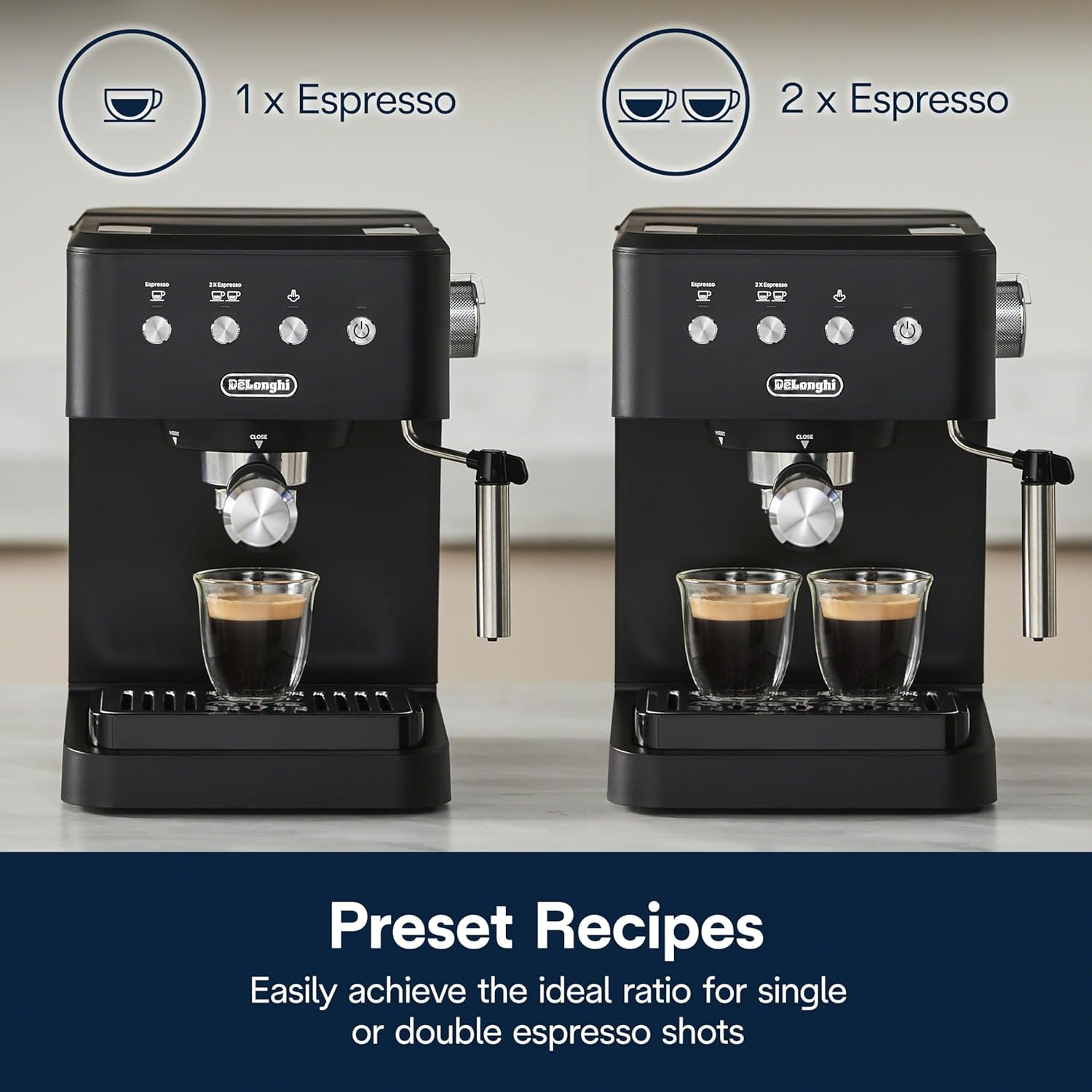 De'Longhi Stilosa Compact Manual Espresso Machine, Manual Milk Frother