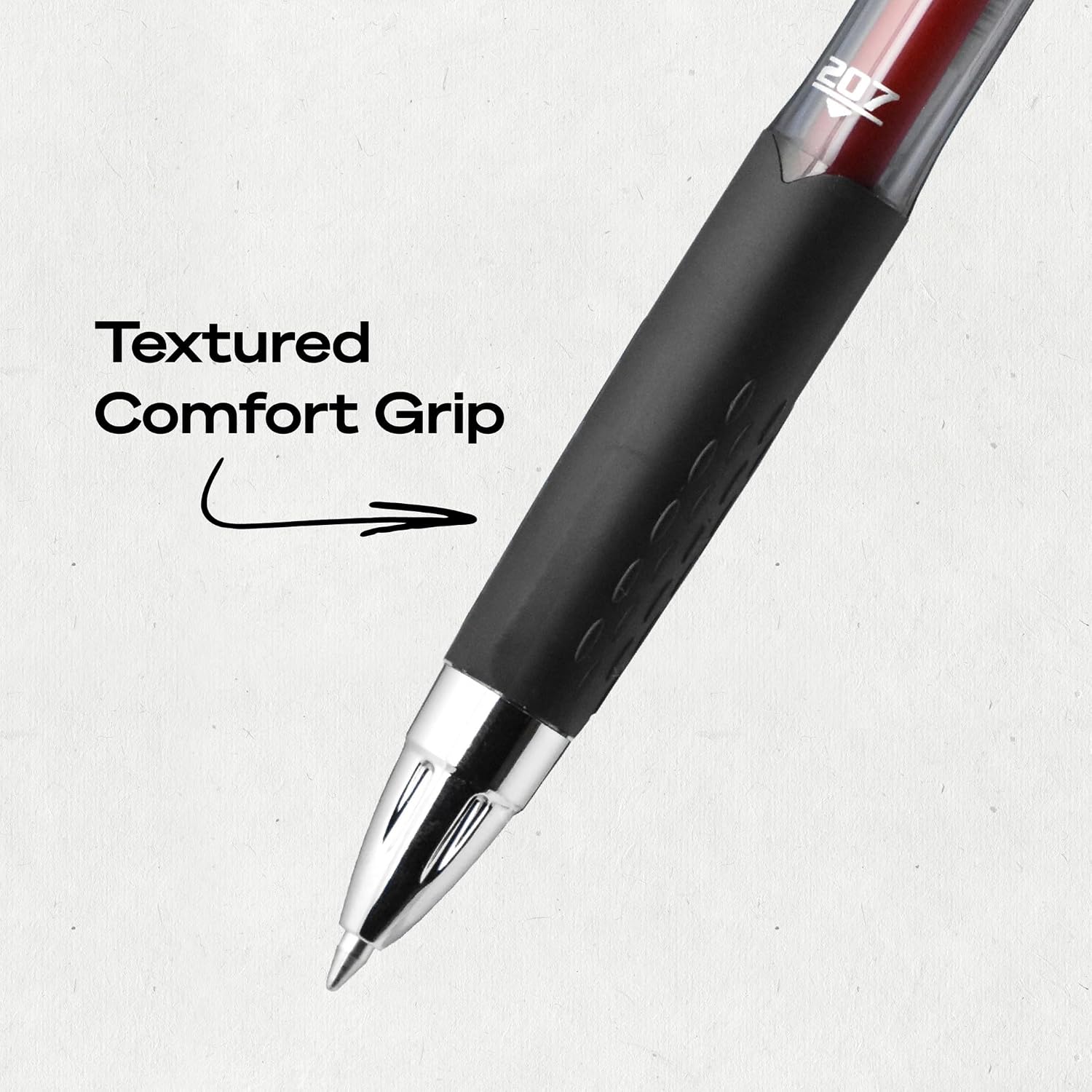 uniball™ 207 Gel Pens, Black Ink, 0.7mm Medium Point, Retractable, 12 Count | Smooth Writing, Fraud-Resistant, uni Super Ink™