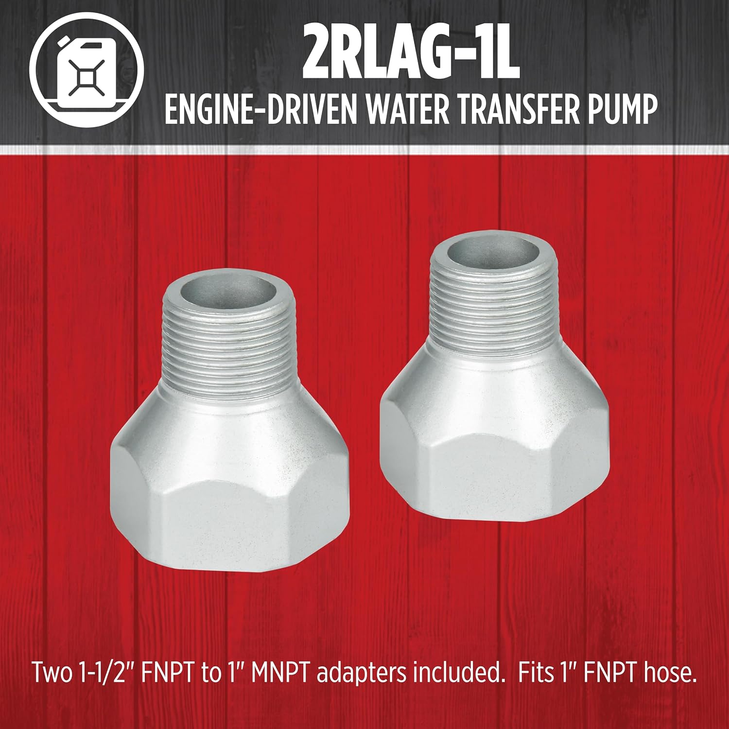 Red Lion 2RLAG-1L 60 GPM Gas Powered Water Transfer Pump, 79' Max. Head