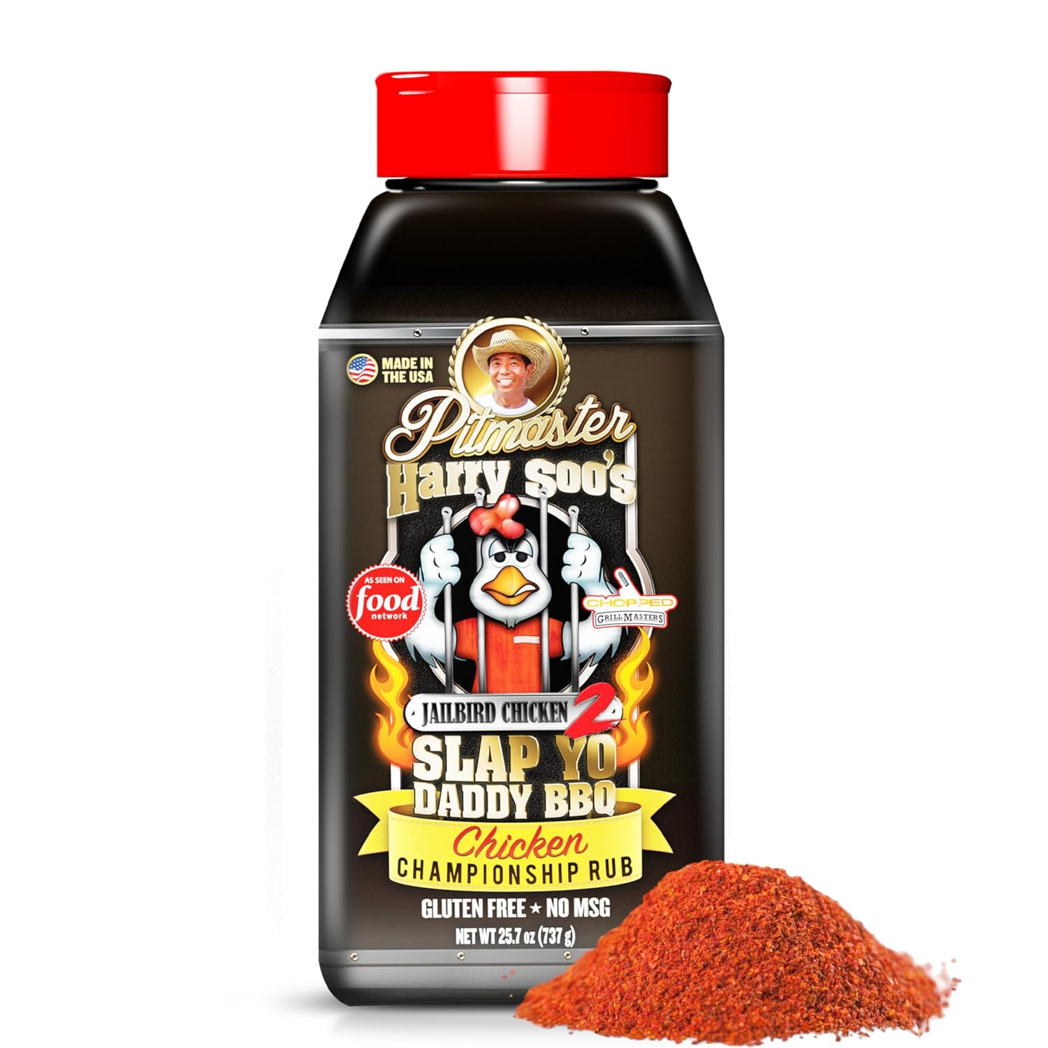 Slap Yo Daddy BBQ Rub Seasoning Jailbird Chicken - Award-Winning Poultry Seasoning Chicken Rub for Grilling and Smoking From Pitmaster Harry Soo - No MSG, Gluten-Free - 9.8 oz