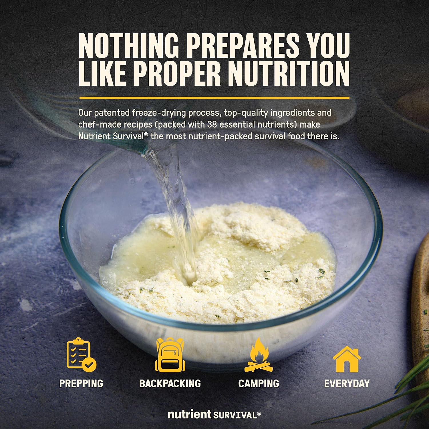 Nutrient Survival Vitamin Powdered Milk, Freeze Dried Prepper Supplies & Emergency Food Supply, 21 Essential Nutrients, Soy & Gluten Free