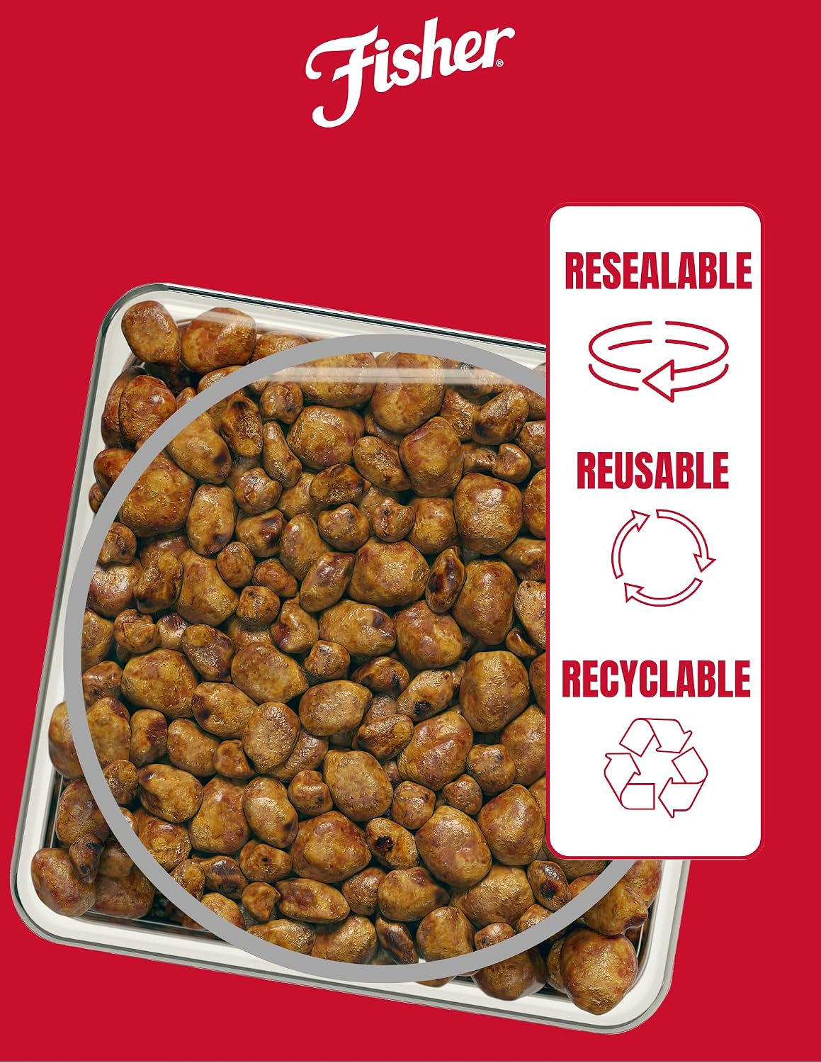 Fisher Snack Butter Toffee Peanuts, 42 Ounces (Pack of 1), No Artificial Colors or Flavors, 100% Recyclable