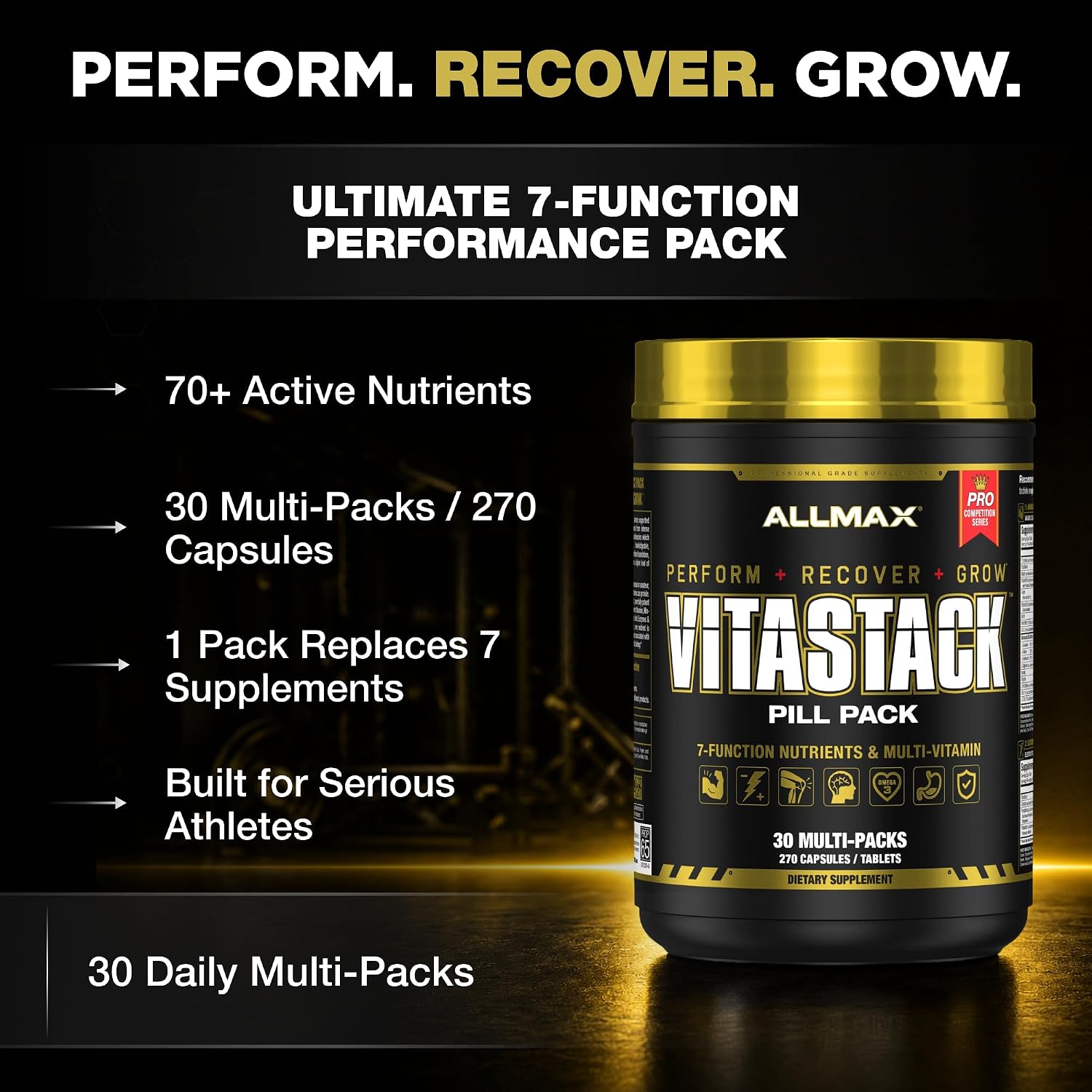 ALLMAX Vitastack Multivitamin Packs, 30 Count