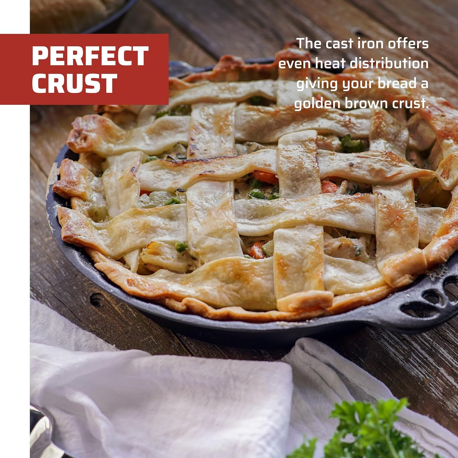 Camp Chef True Seasoned Cast Iron Pie Pan 10"